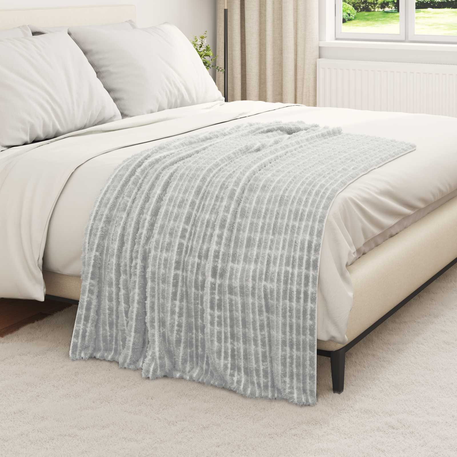Gooi Deken Grijs 150 x 130 cm Fleece is nu te koop bij PeponiXL, paradijselijk wonen!