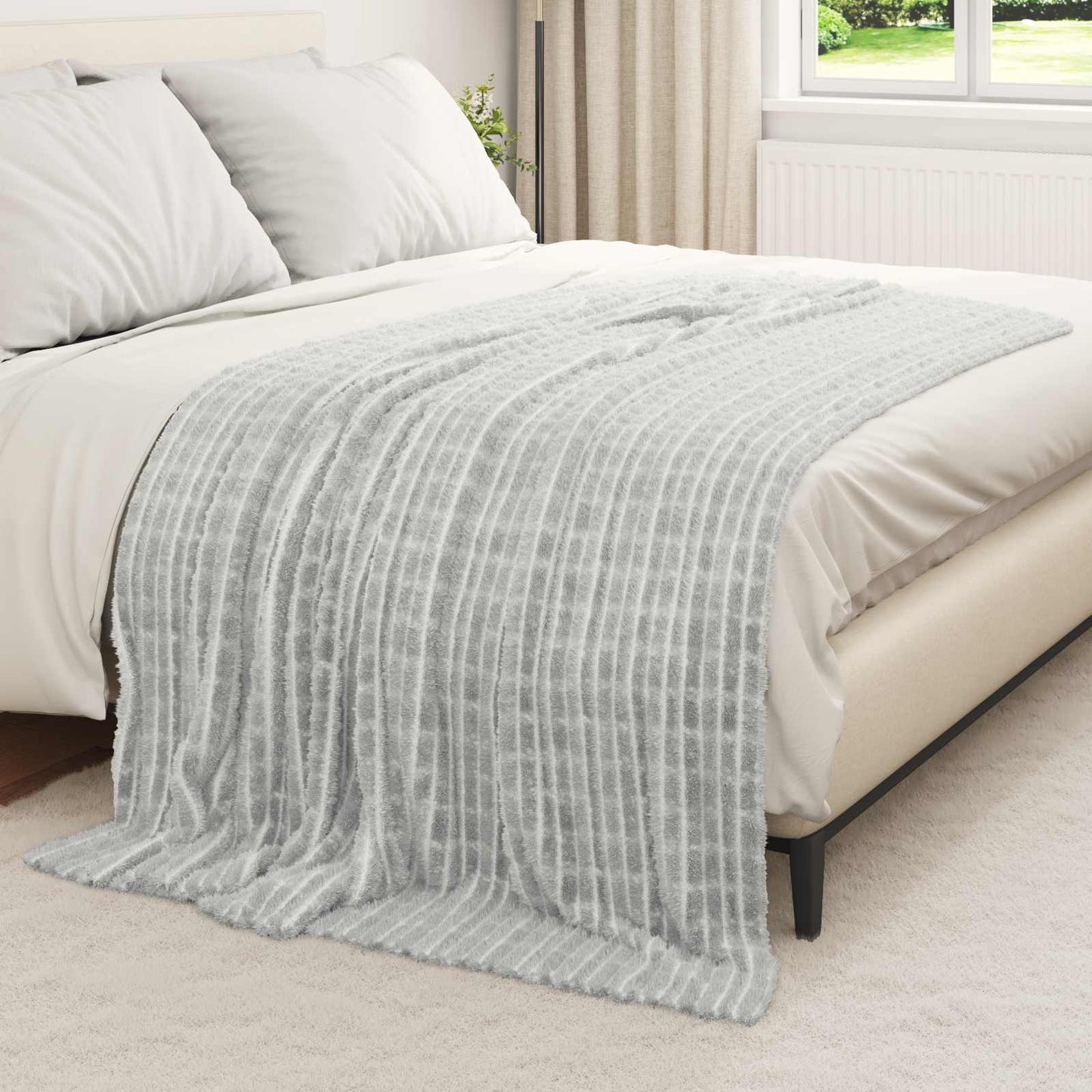 Gooi Deken Grijs 200 x 150 cm Fleece is nu te koop bij PeponiXL, paradijselijk wonen!
