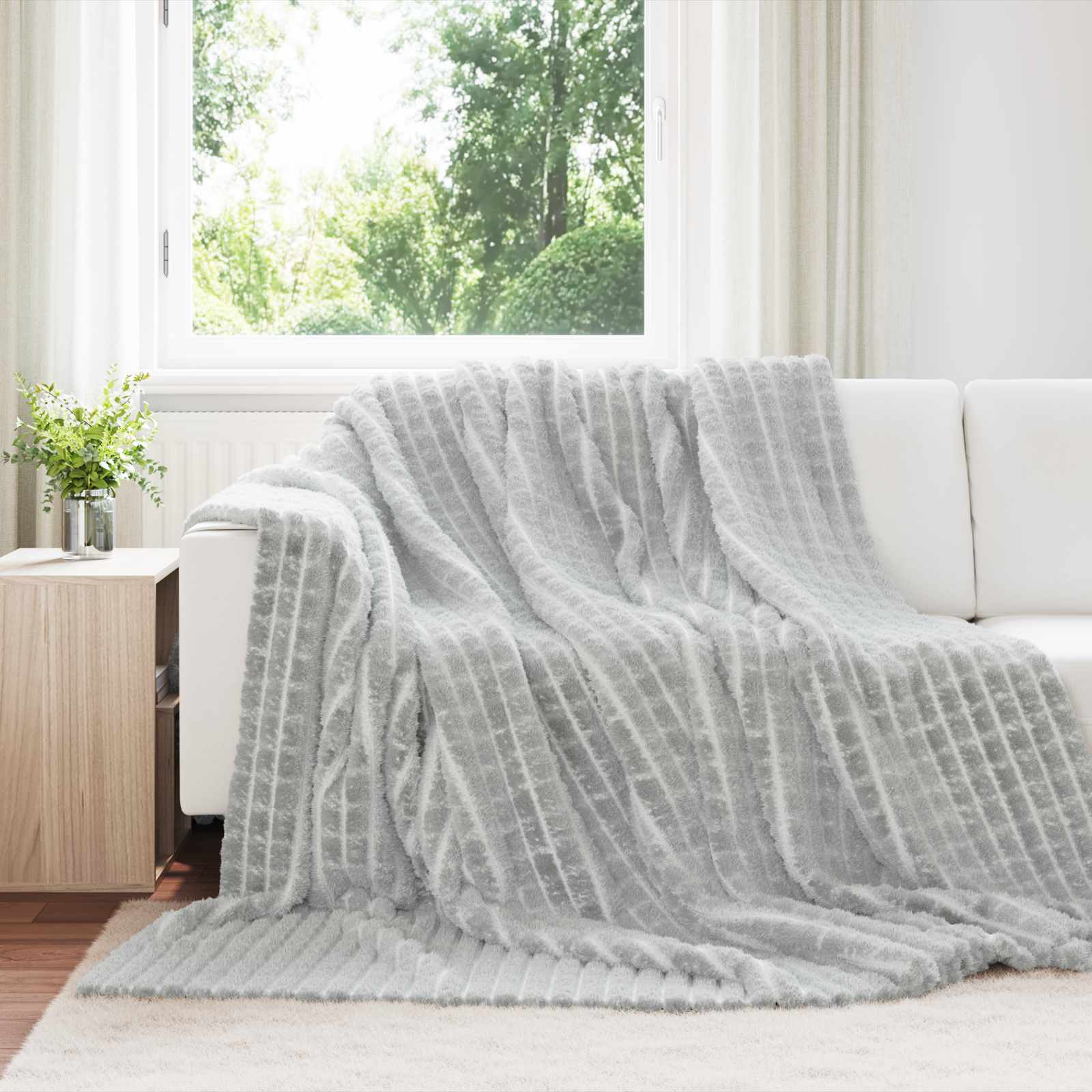 Gooi Deken Grijs 240 x 220 cm Fleece is nu te koop bij PeponiXL, paradijselijk wonen!