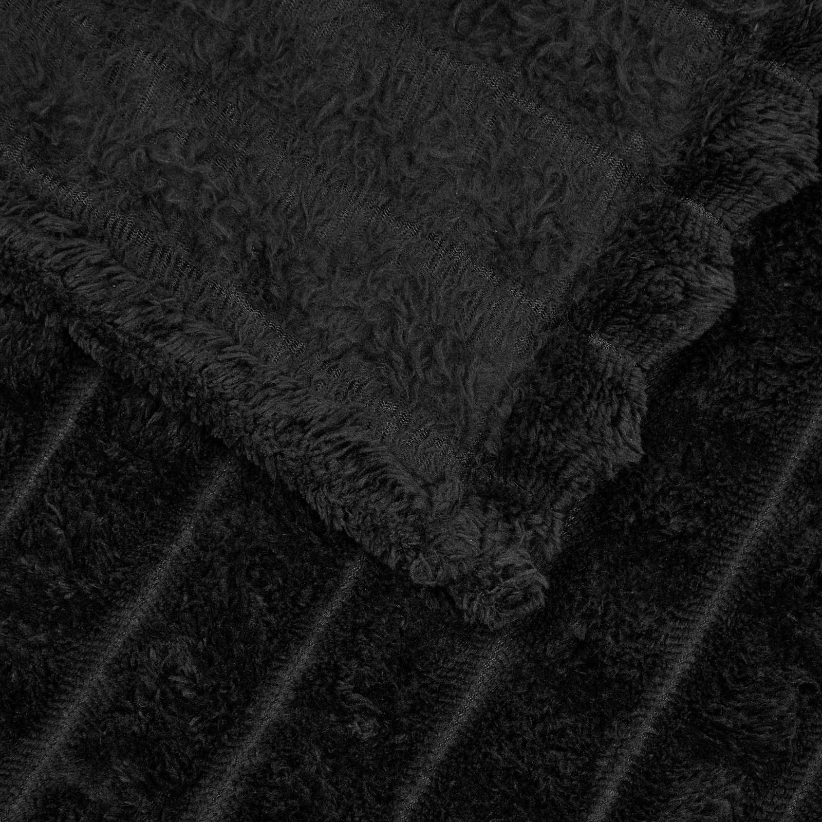Gooi Deken Zwart 150 x 130 cm Fleece is nu te koop bij PeponiXL, paradijselijk wonen!