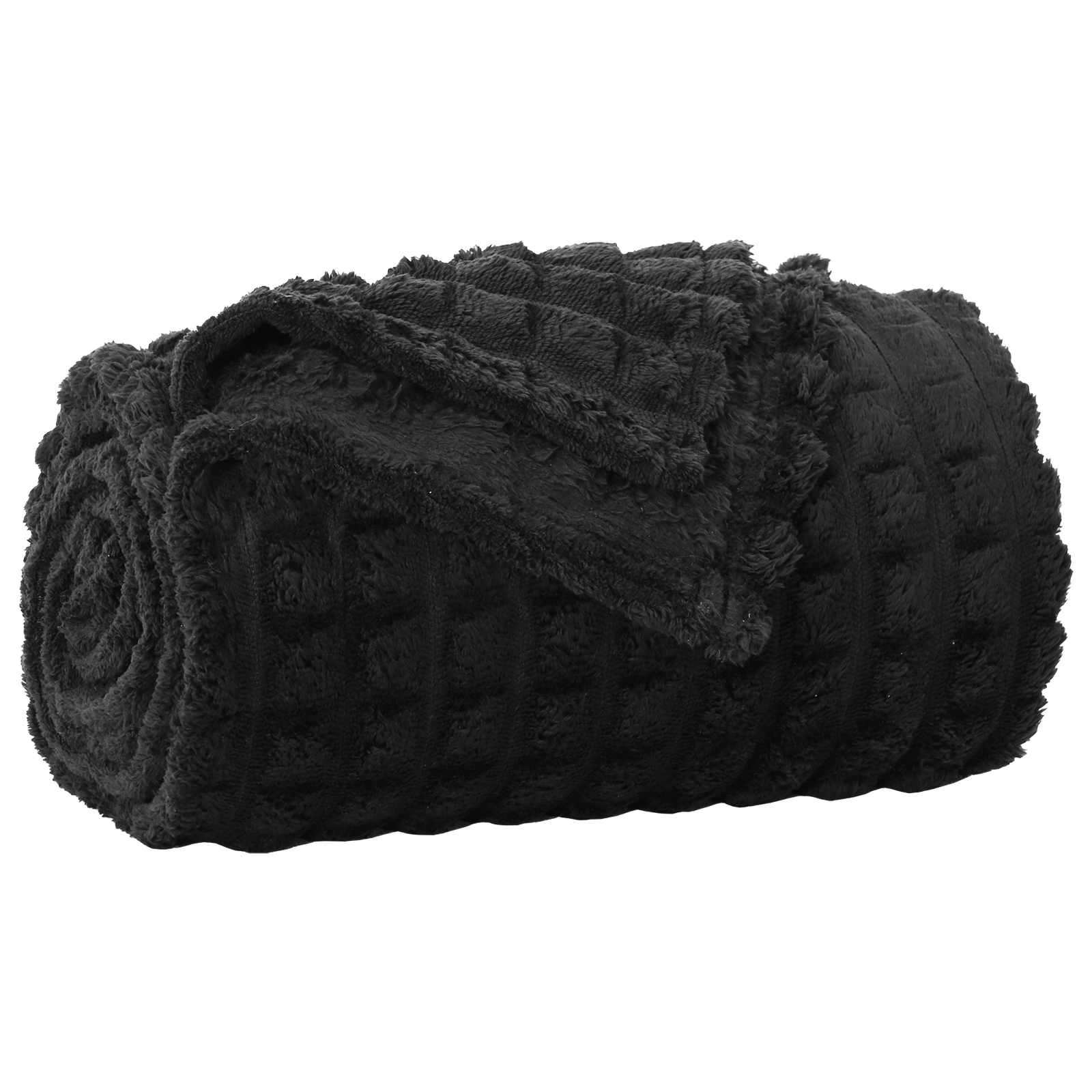 Gooi Deken Zwart 270 x 240 cm Fleece is nu te koop bij PeponiXL, paradijselijk wonen!