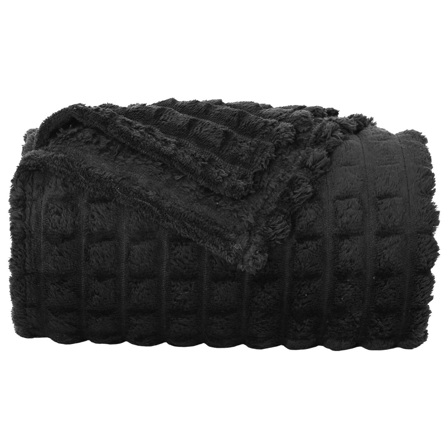 Gooi Deken Zwart 270 x 240 cm Fleece is nu te koop bij PeponiXL, paradijselijk wonen!
