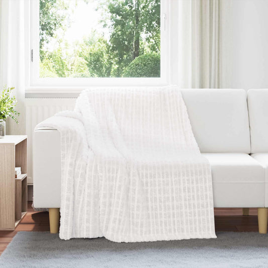 Gooi Deken Wit 200 x 150 cm Fleece is nu te koop bij PeponiXL, paradijselijk wonen!