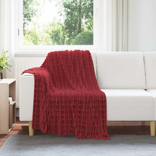 Gooi Deken Bordeaux Rood 150 x 130 cm Fleece is nu te koop bij PeponiXL, paradijselijk wonen!