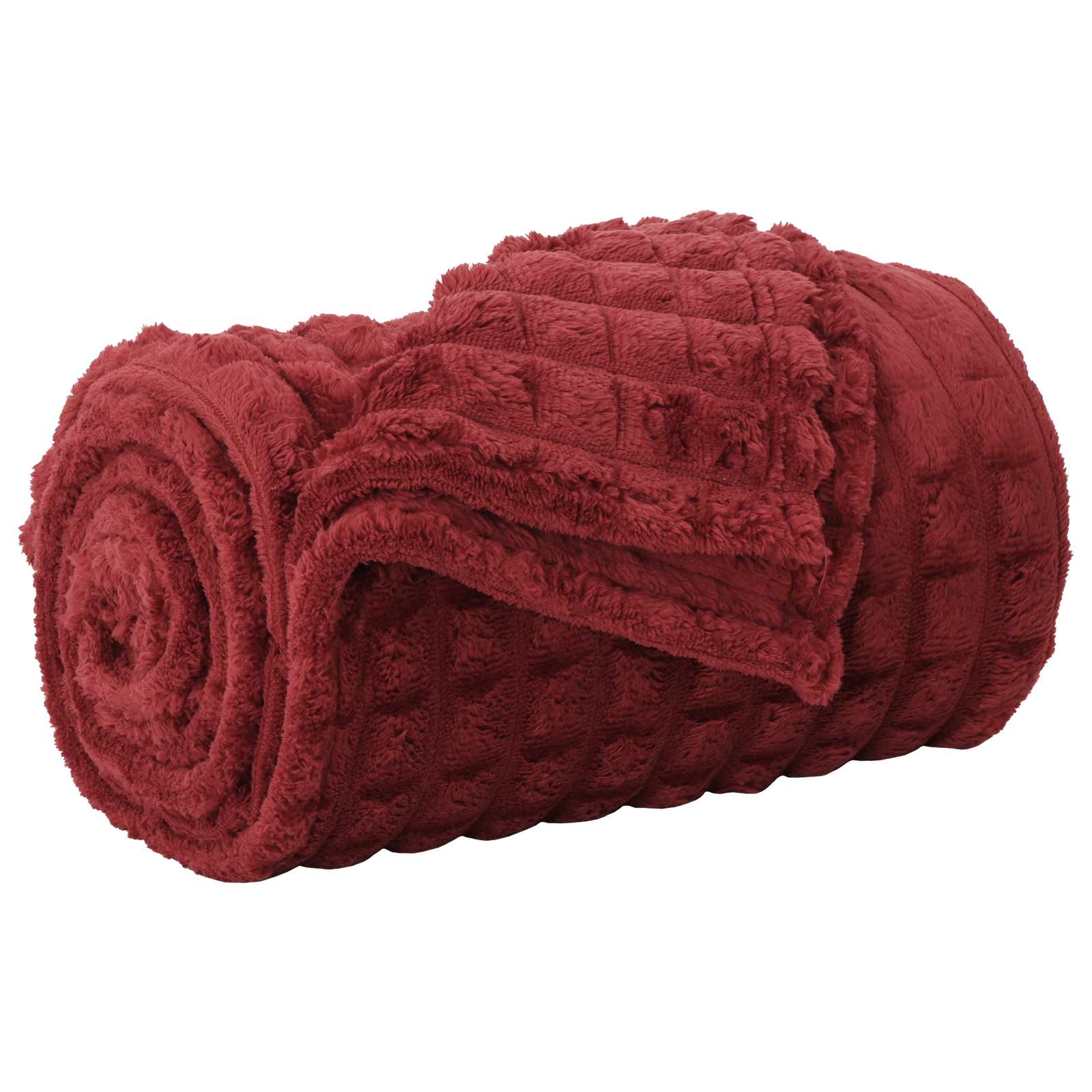 Gooi Deken Bordeaux Rood 270 x 240 cm Fleece is nu te koop bij PeponiXL, paradijselijk wonen!