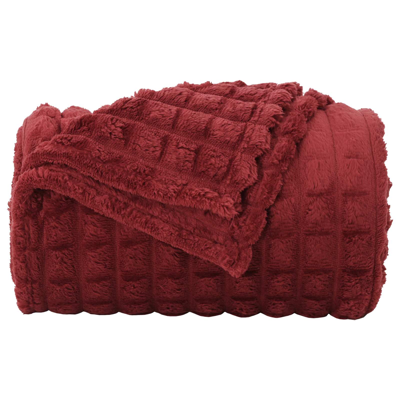 Gooi Deken Bordeaux Rood 270 x 240 cm Fleece is nu te koop bij PeponiXL, paradijselijk wonen!