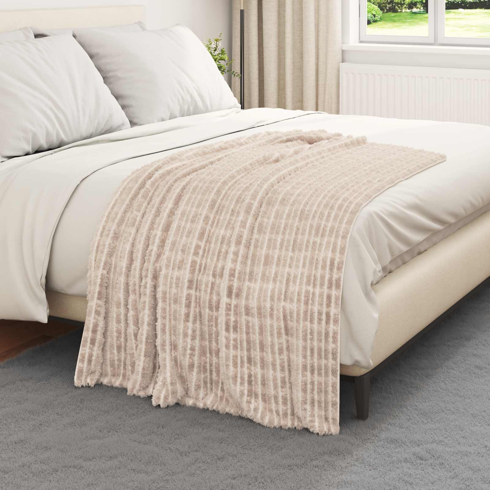 Kleden 6 pcs Beige 150 x 130 cm Fleece is nu te koop bij PeponiXL, paradijselijk wonen!