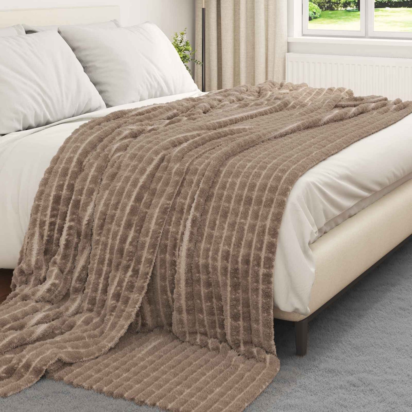 Kleden 6 pcs Kameel 240 x 220 cm Fleece is nu te koop bij PeponiXL, paradijselijk wonen!