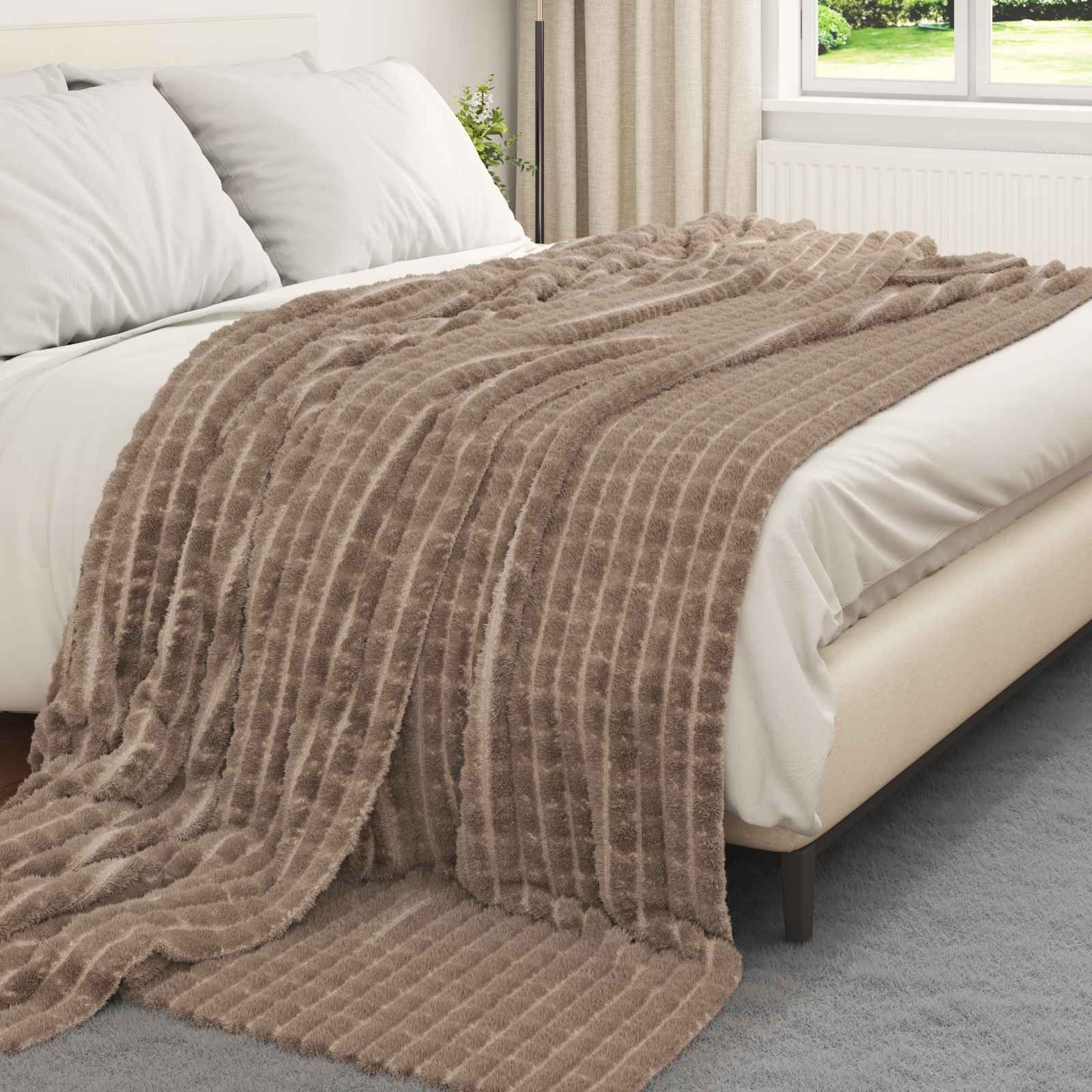 Kleden 6 pcs Kameel 240 x 220 cm Fleece is nu te koop bij PeponiXL, paradijselijk wonen!