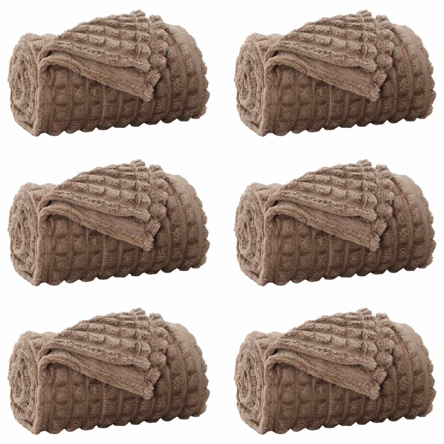Kleden 6 pcs Kameel 240 x 220 cm Fleece is nu te koop bij PeponiXL, paradijselijk wonen!