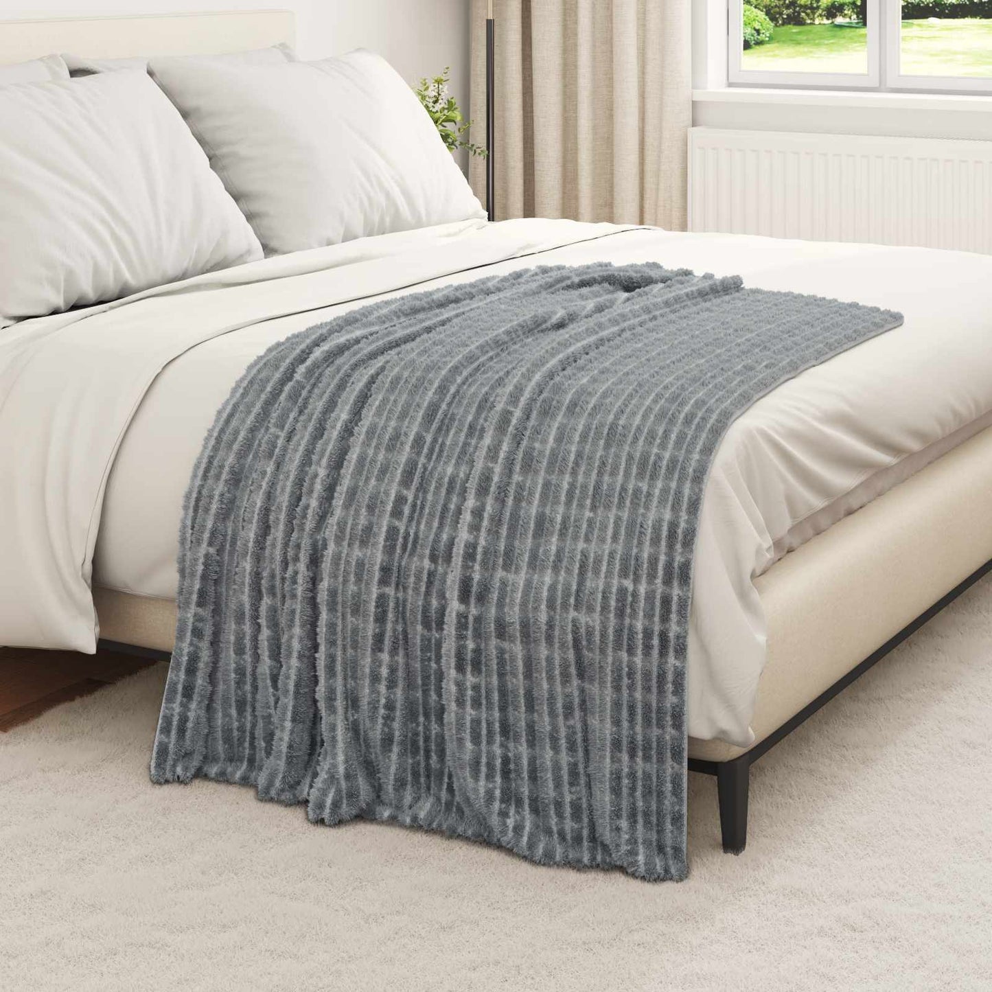 Kleden 6 pcs Donkergrijs 150 x 130 cm Fleece is nu te koop bij PeponiXL, paradijselijk wonen!