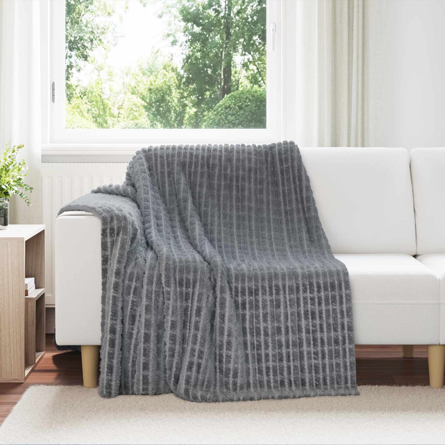 Kleden 6 pcs Donkergrijs 200 x 150 cm Fleece is nu te koop bij PeponiXL, paradijselijk wonen!