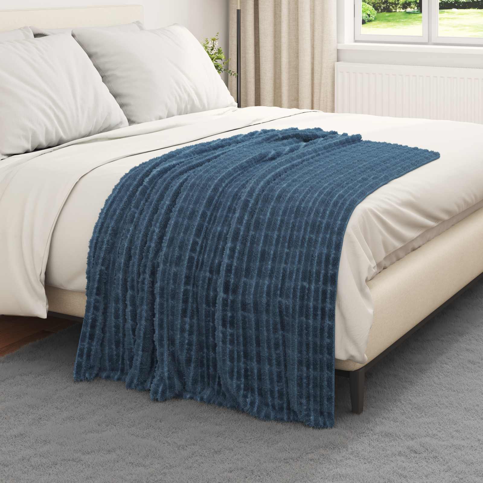 Kleden 6 pcs Marineblauw 150 x 130 cm Fleece is nu te koop bij PeponiXL, paradijselijk wonen!