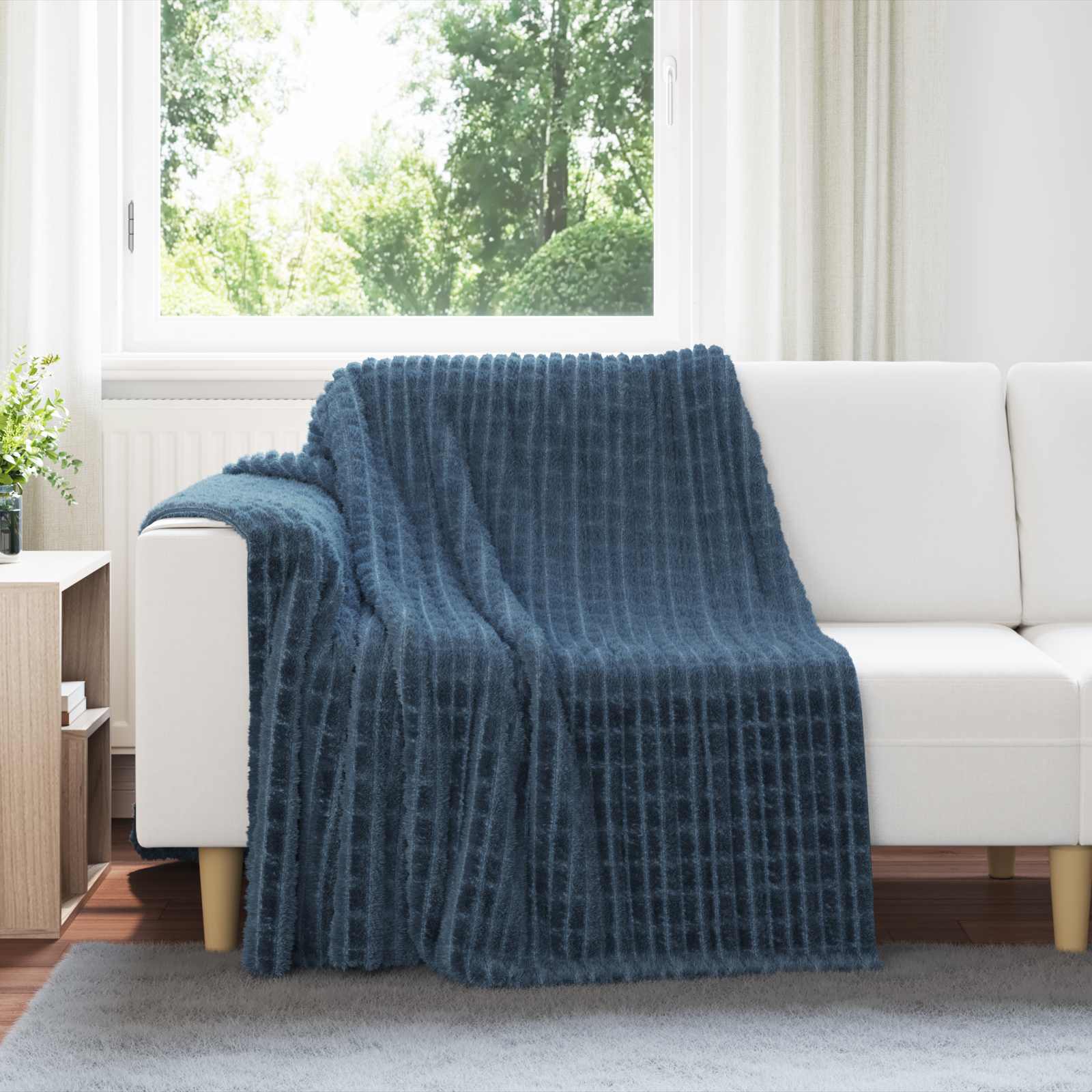 Kleden 6 pcs Marineblauw 200 x 150 cm Fleece is nu te koop bij PeponiXL, paradijselijk wonen!