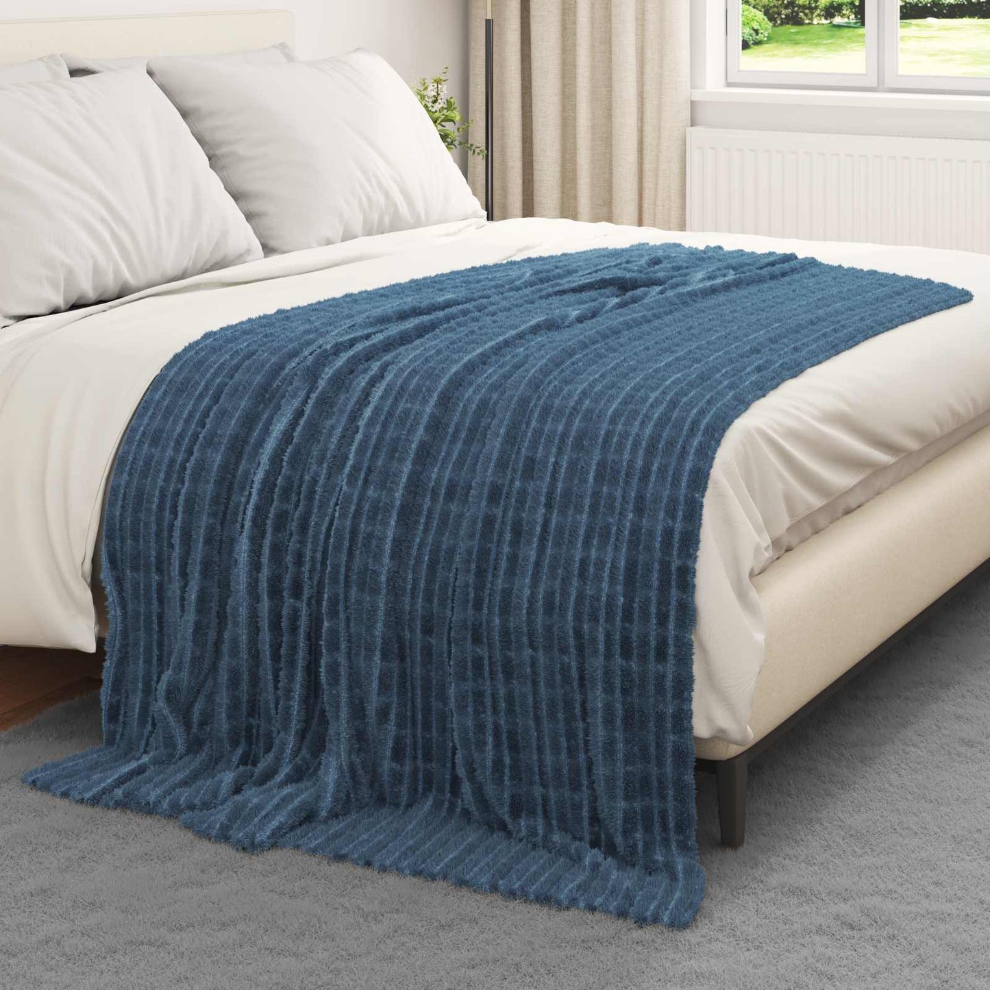 Kleden 6 pcs Marineblauw 200 x 150 cm Fleece is nu te koop bij PeponiXL, paradijselijk wonen!