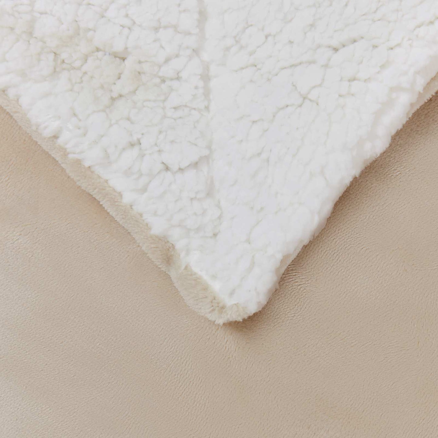 Gooi Deken Beige 130 x 150 cm Fleece is nu te koop bij PeponiXL, paradijselijk wonen!