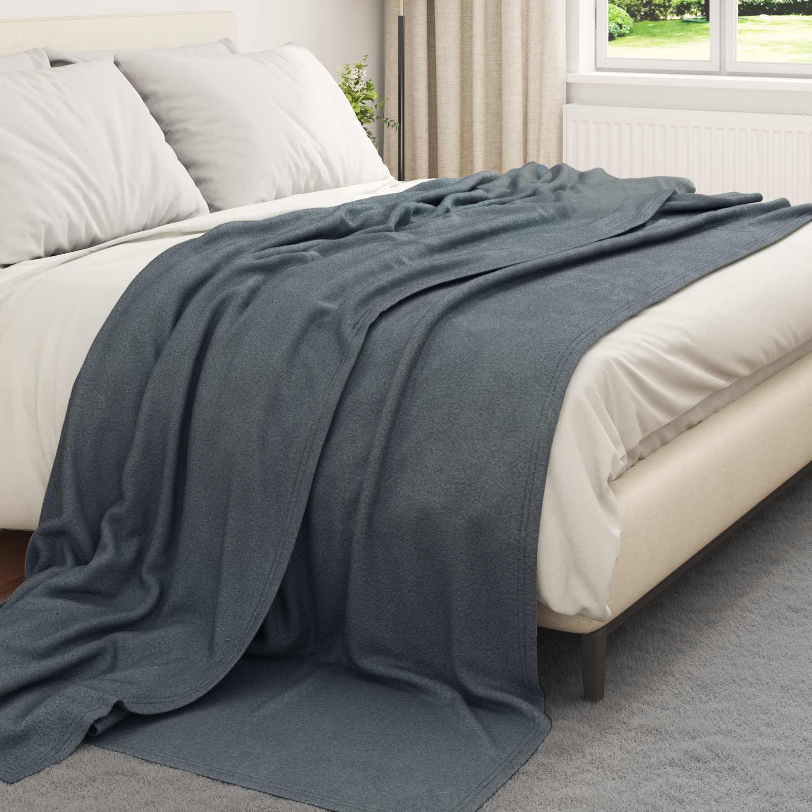Kleden 6 pcs Donkergrijs 270 x 240 cm Fleece is nu te koop bij PeponiXL, paradijselijk wonen!