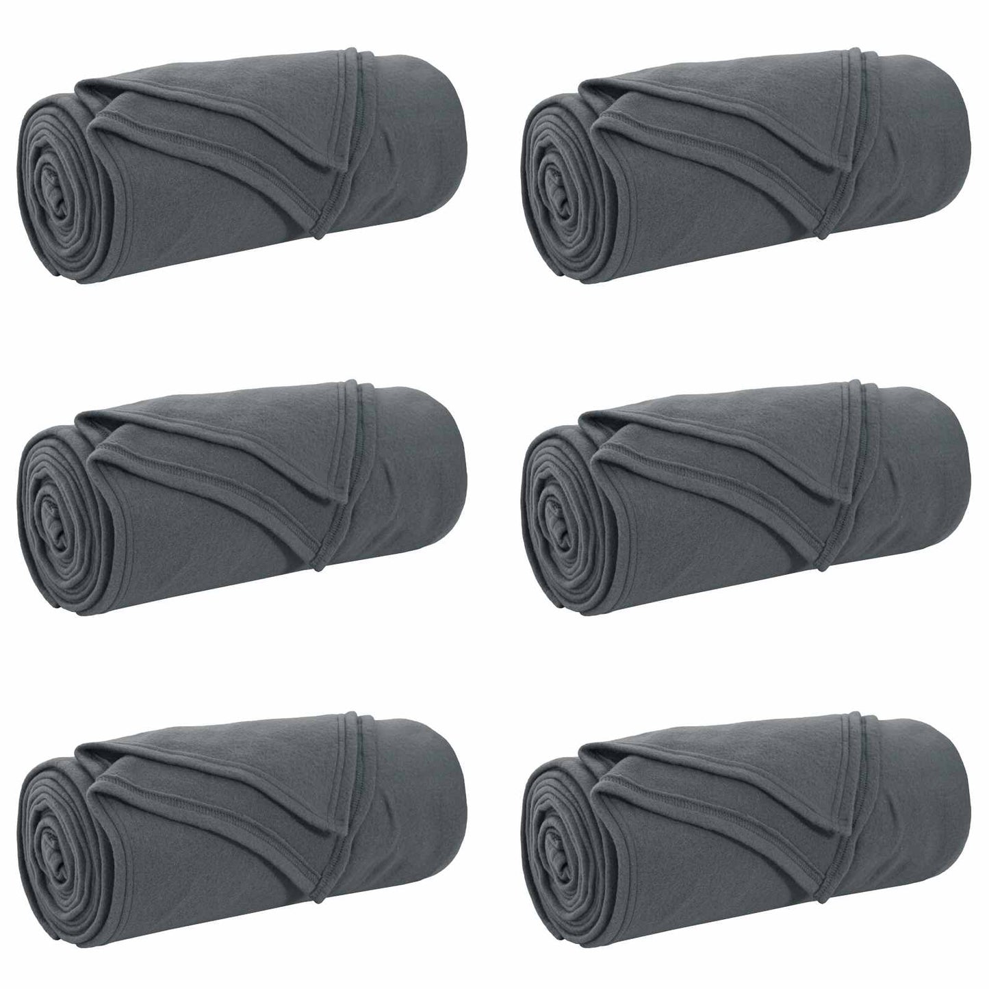 Kleden 6 pcs Donkergrijs 270 x 240 cm Fleece is nu te koop bij PeponiXL, paradijselijk wonen!