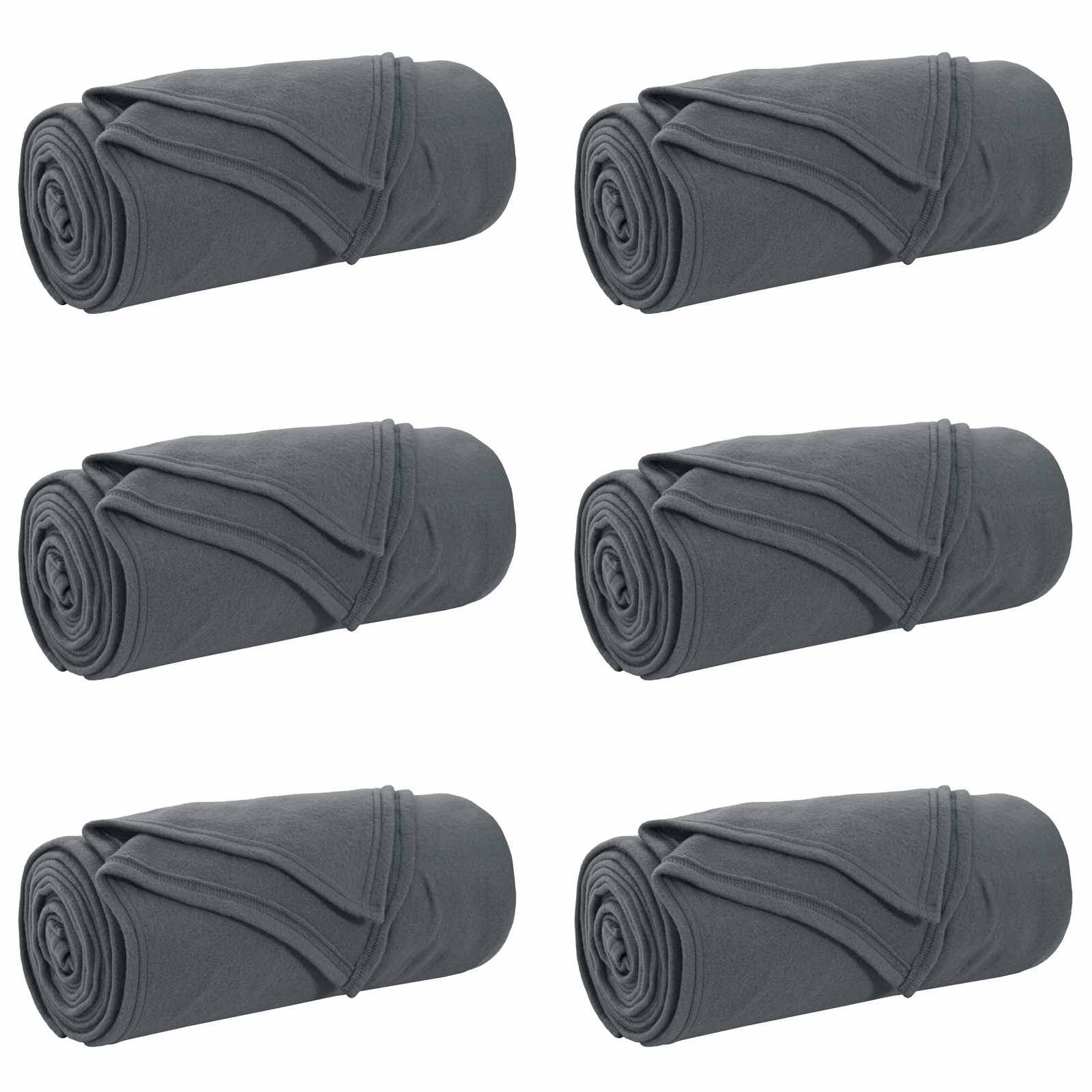 Kleden 6 pcs Donkergrijs 270 x 240 cm Fleece is nu te koop bij PeponiXL, paradijselijk wonen!