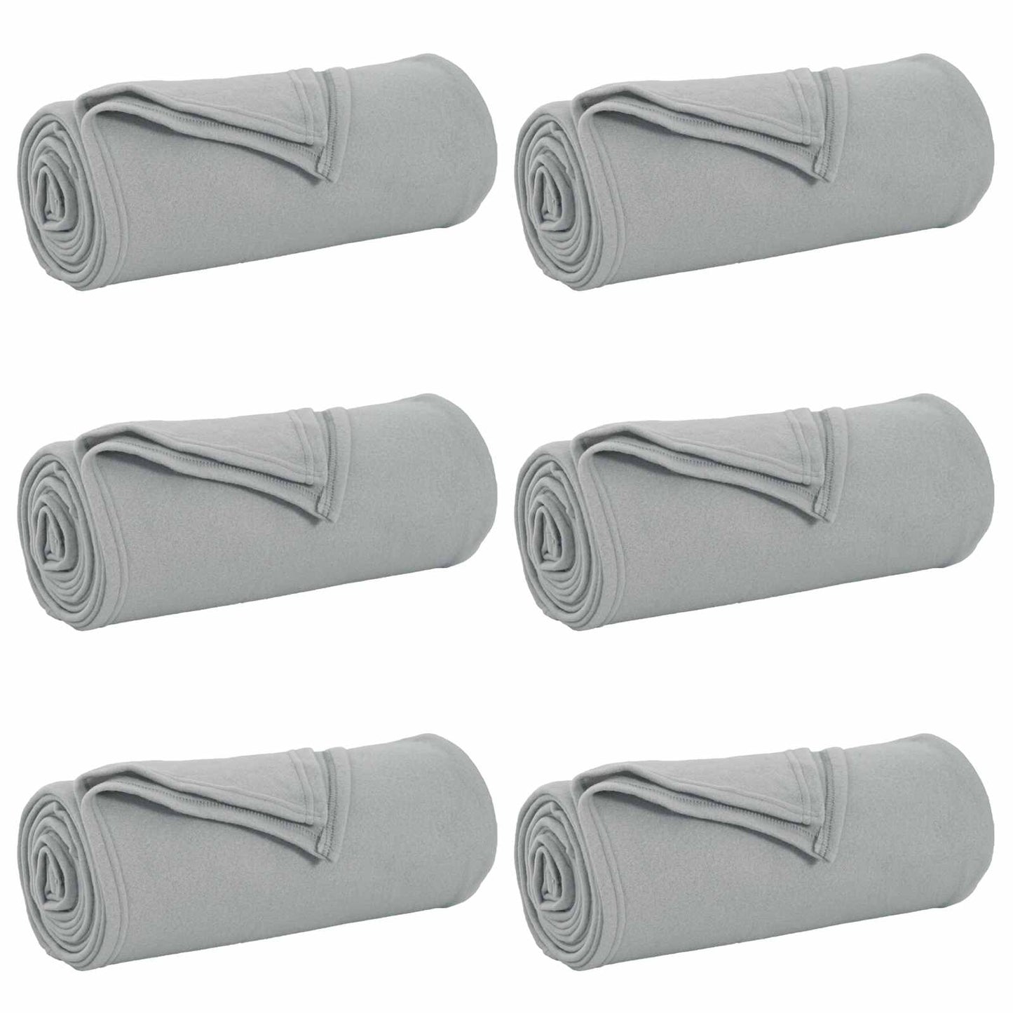 Kleden 6 pcs Grijs 240 x 220 cm Fleece is nu te koop bij PeponiXL, paradijselijk wonen!