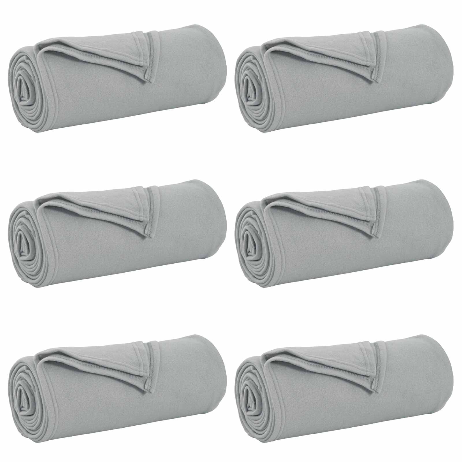 Kleden 6 pcs Grijs 240 x 220 cm Fleece is nu te koop bij PeponiXL, paradijselijk wonen!