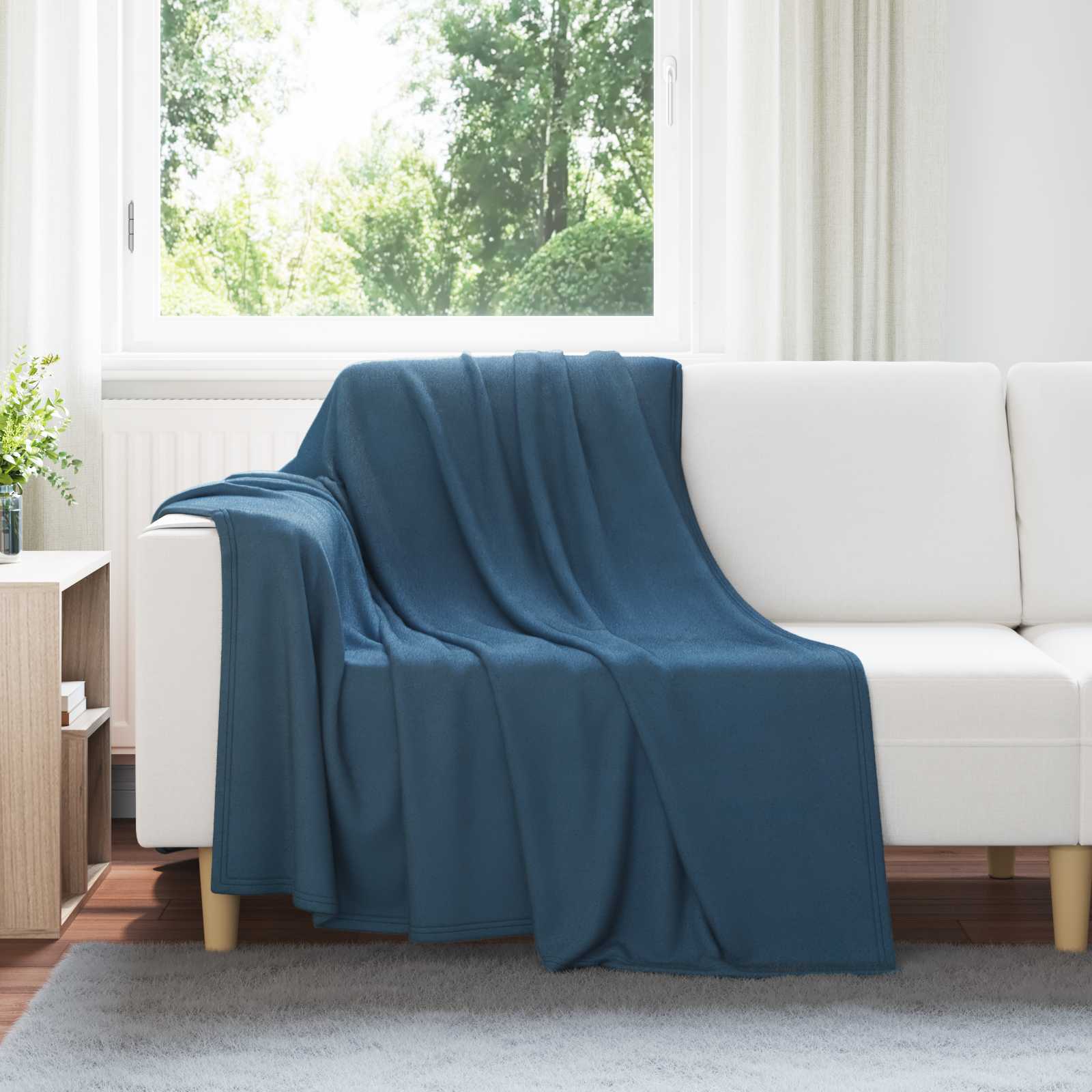 Kleden 6 pcs Marineblauw 200 x 150 cm Fleece is nu te koop bij PeponiXL, paradijselijk wonen!