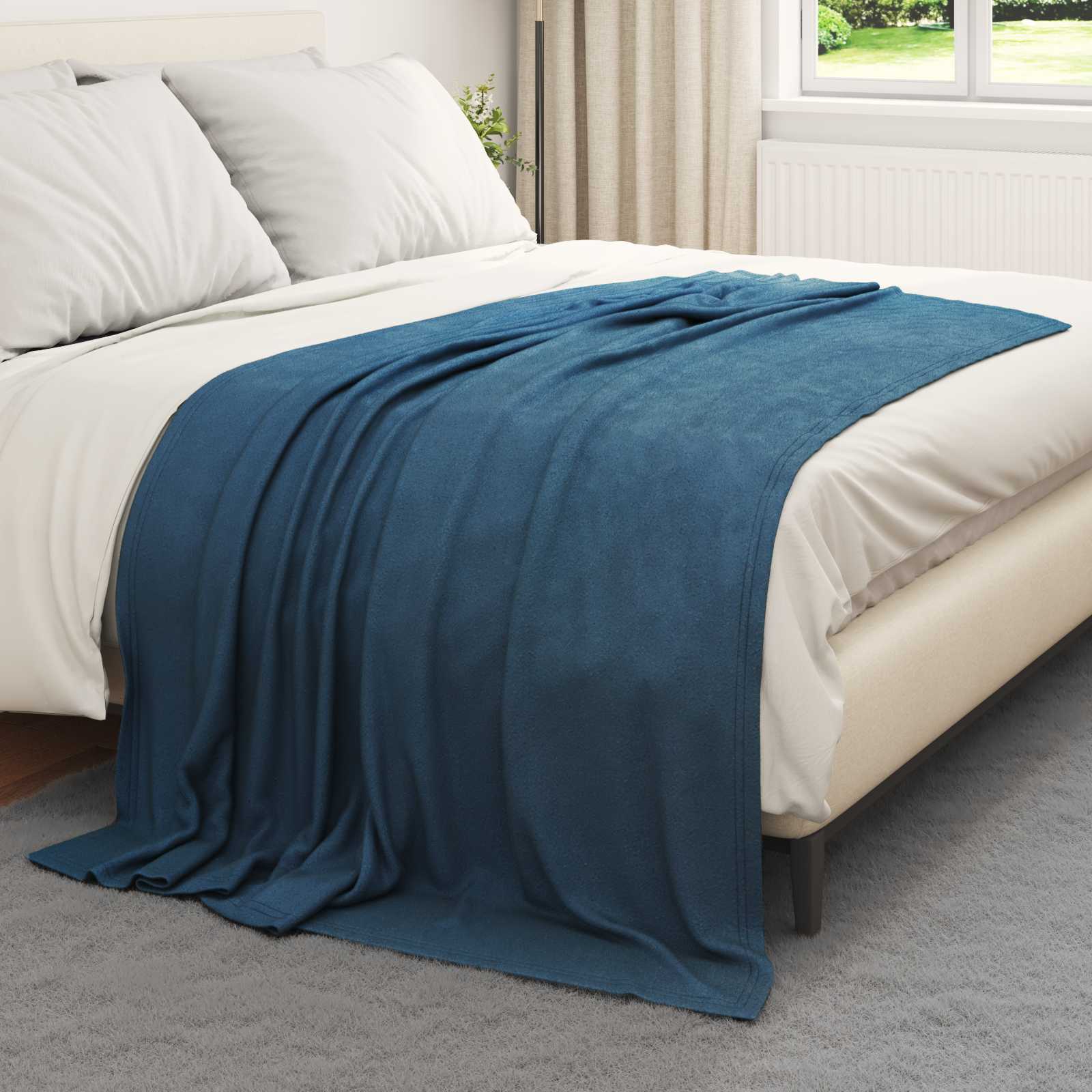 Kleden 6 pcs Marineblauw 200 x 150 cm Fleece is nu te koop bij PeponiXL, paradijselijk wonen!