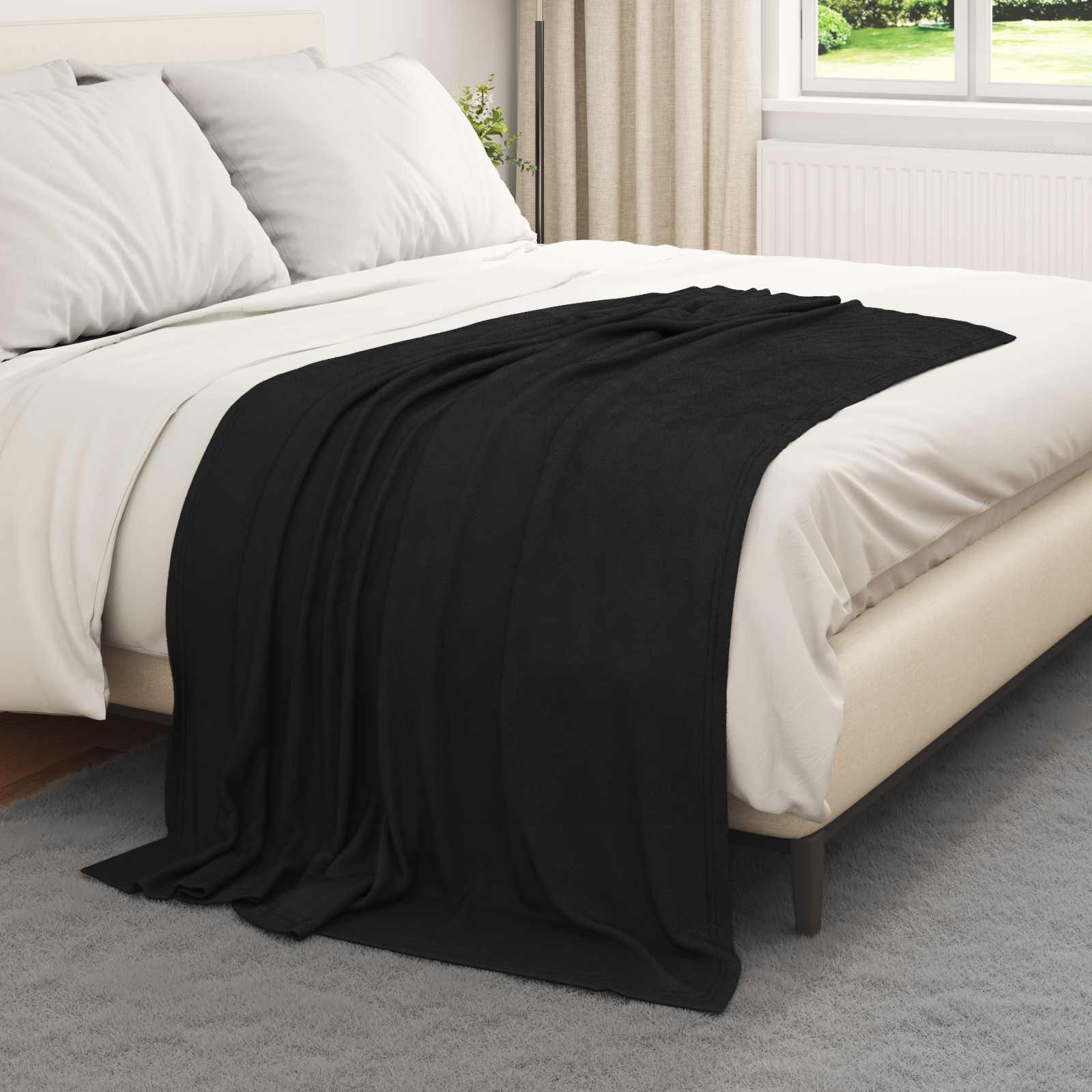 Kleden 6 pcs Zwart 170 x 130 cm Fleece is nu te koop bij PeponiXL, paradijselijk wonen!