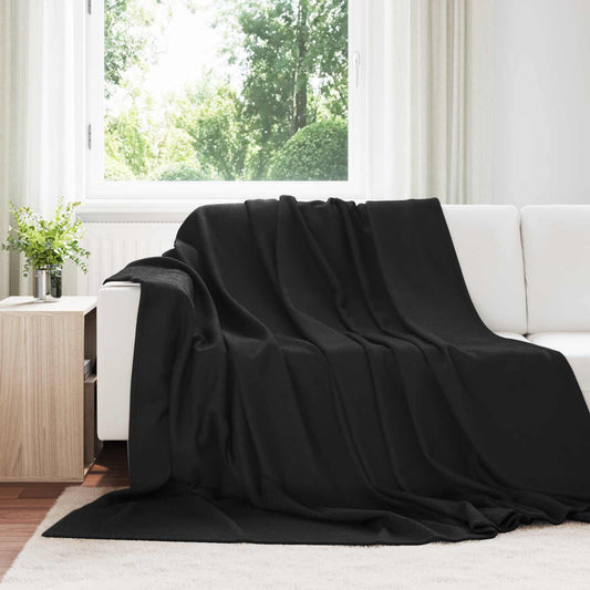 Kleden 6 pcs Zwart 270 x 240 cm Fleece is nu te koop bij PeponiXL, paradijselijk wonen!