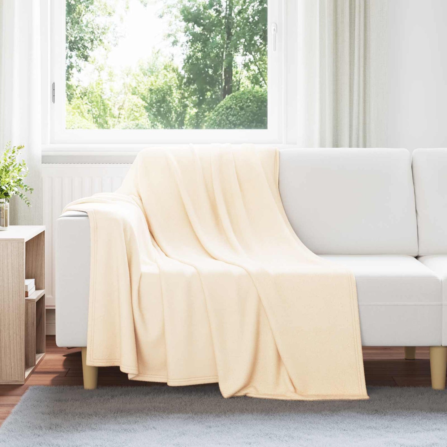 Kleden 6 pcs Crème 200 x 150 cm Fleece is nu te koop bij PeponiXL, paradijselijk wonen!