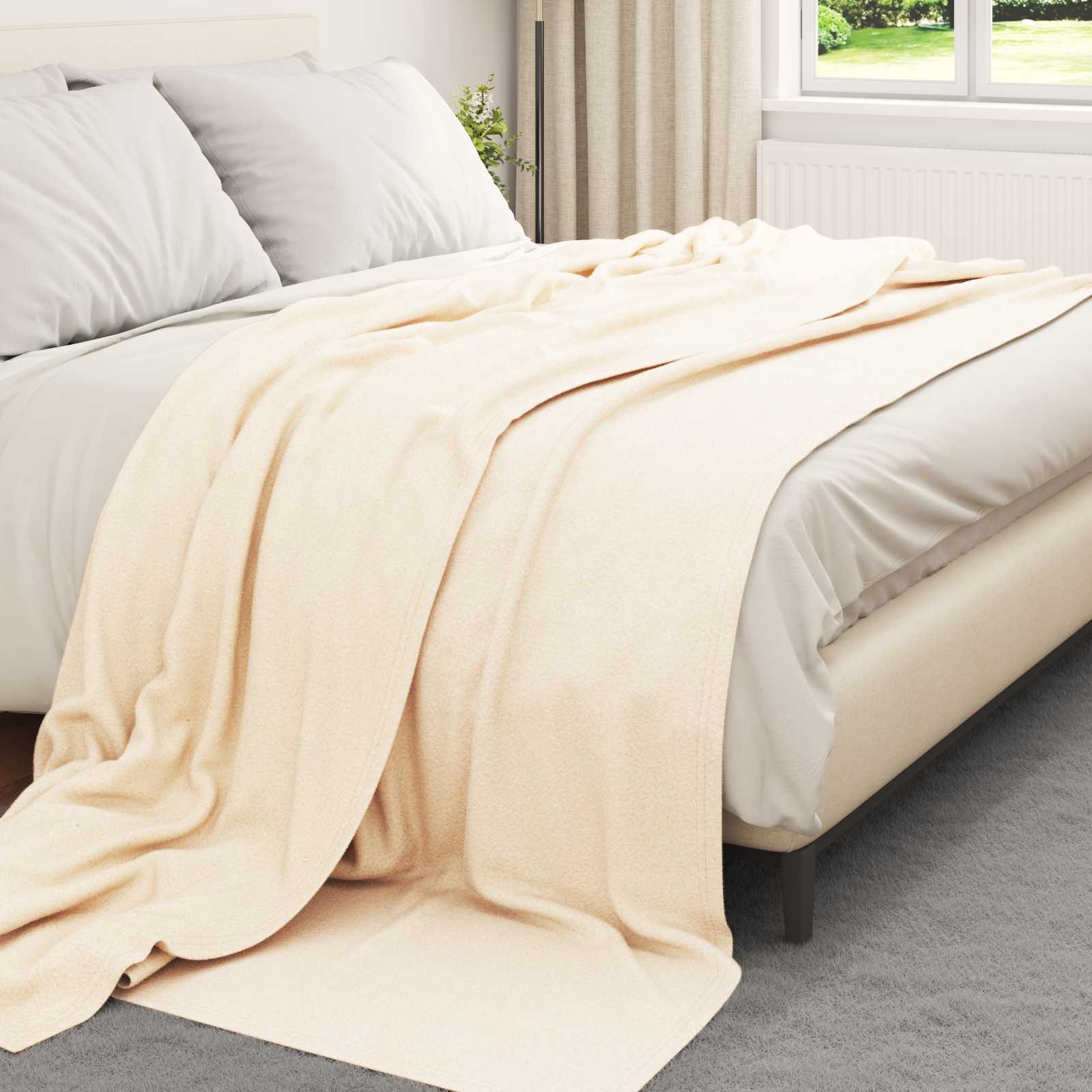 Kleden 6 pcs Crème 240 x 220 cm Fleece is nu te koop bij PeponiXL, paradijselijk wonen!