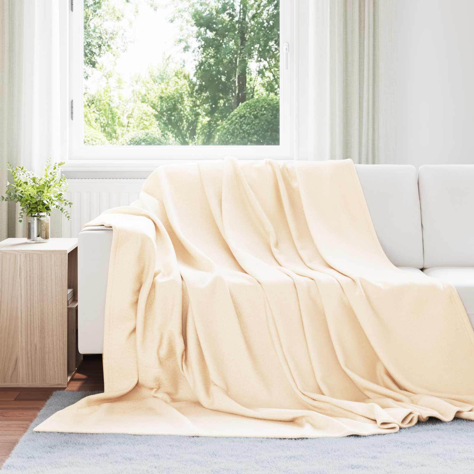Kleden 6 pcs Crème 270 x 240 cm Fleece is nu te koop bij PeponiXL, paradijselijk wonen!