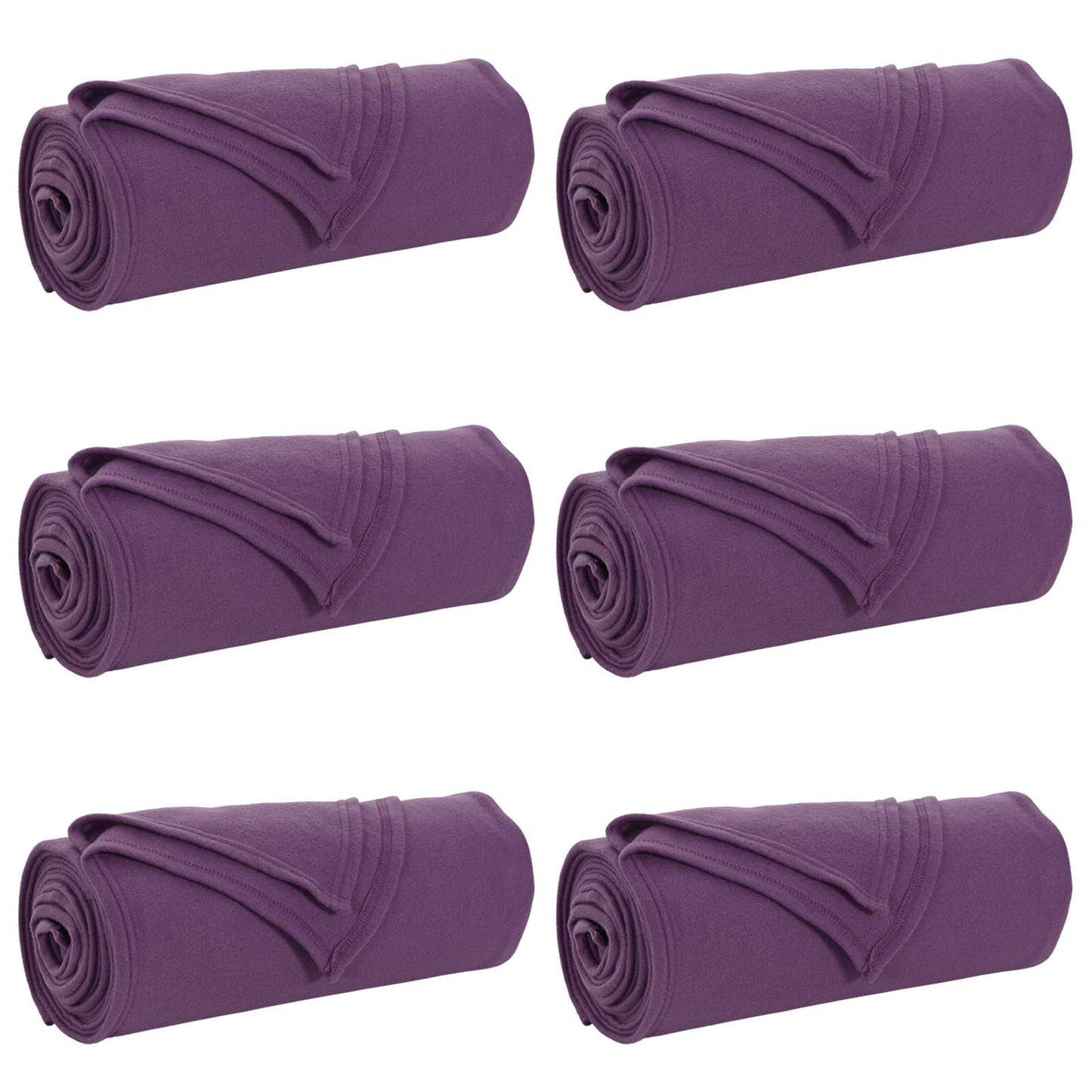 Kleden 6 pcs Paars 170 x 130 cm Fleece is nu te koop bij PeponiXL, paradijselijk wonen!