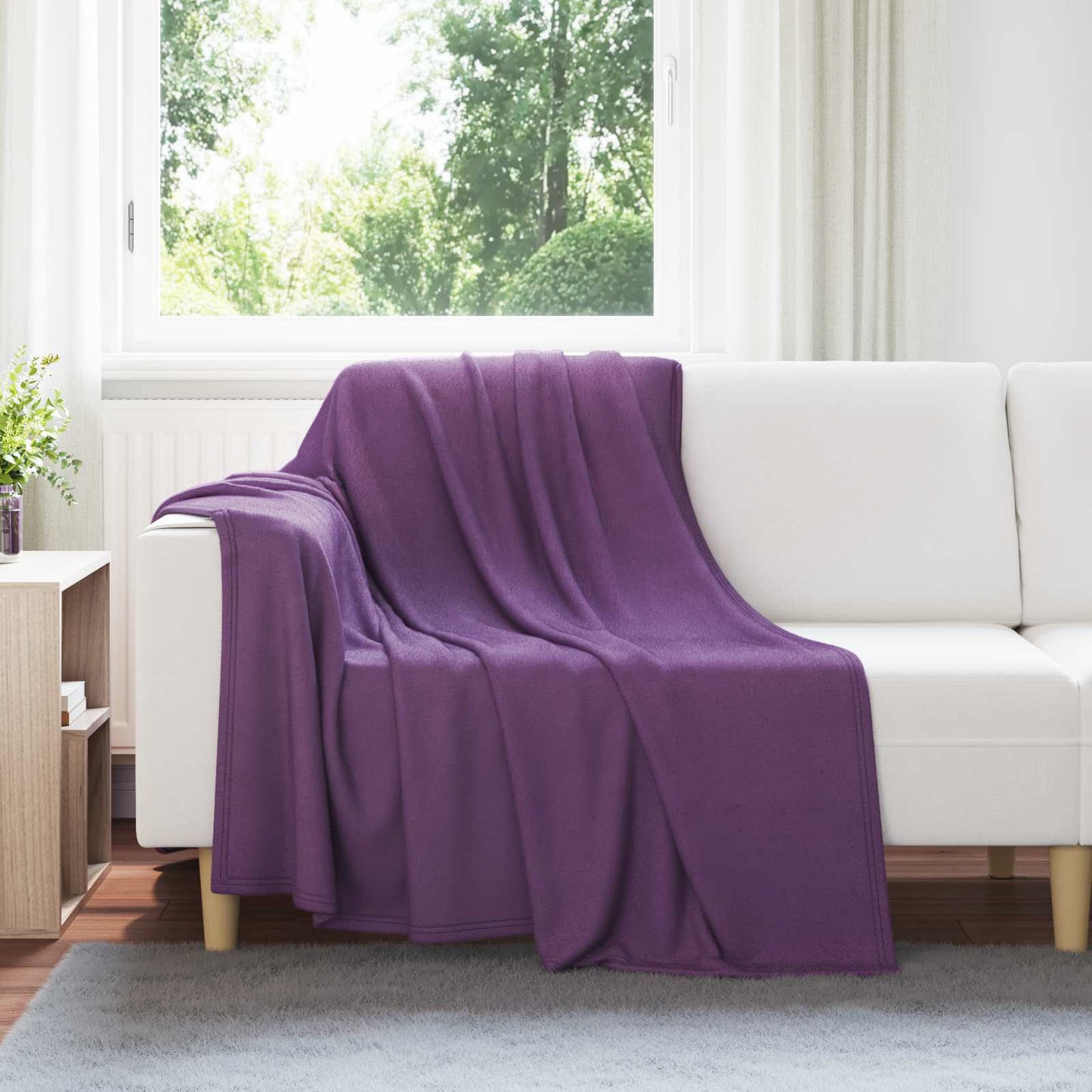 Kleden 6 pcs Paars 200 x 150 cm Fleece is nu te koop bij PeponiXL, paradijselijk wonen!