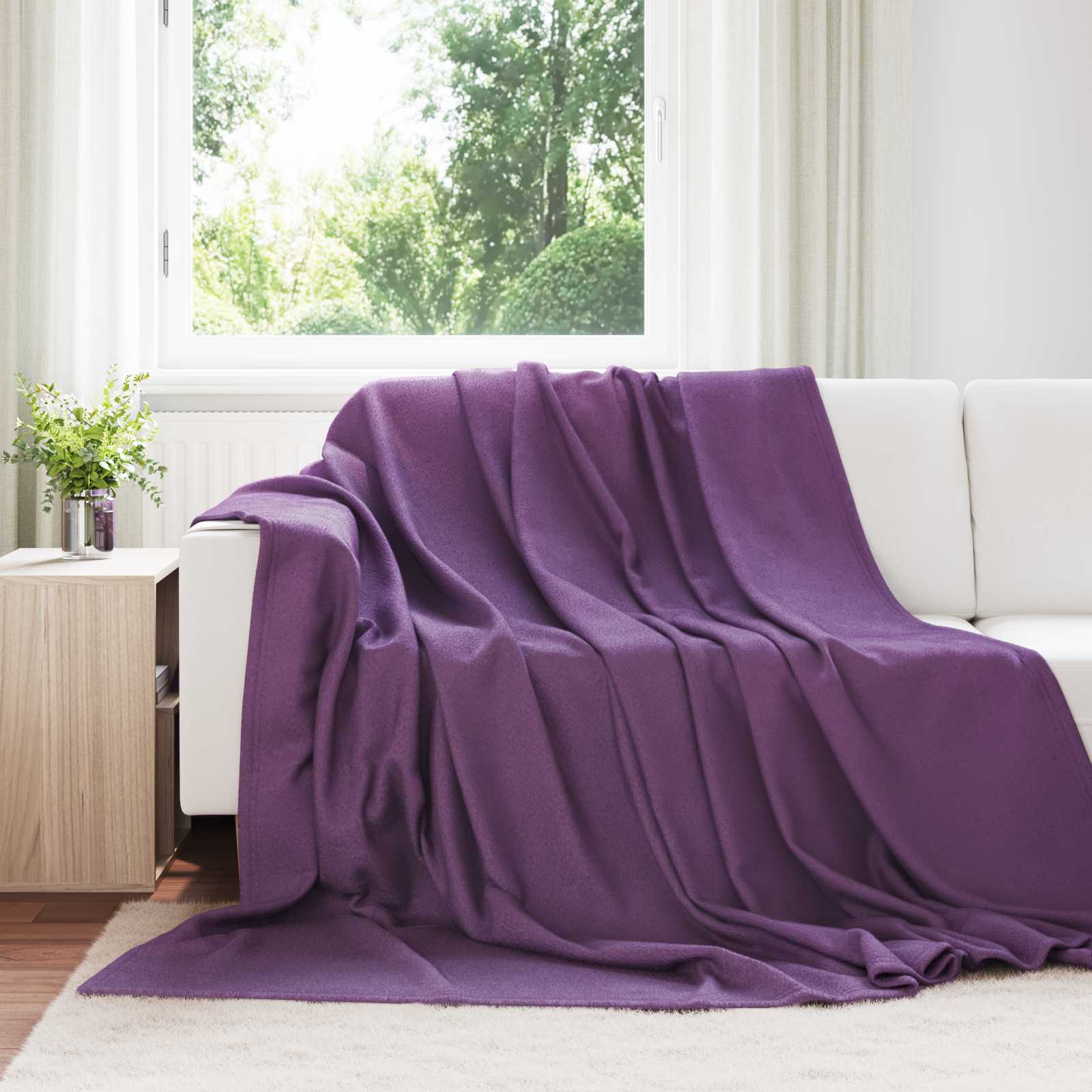 Kleden 6 pcs Paars 240 x 220 cm Fleece is nu te koop bij PeponiXL, paradijselijk wonen!