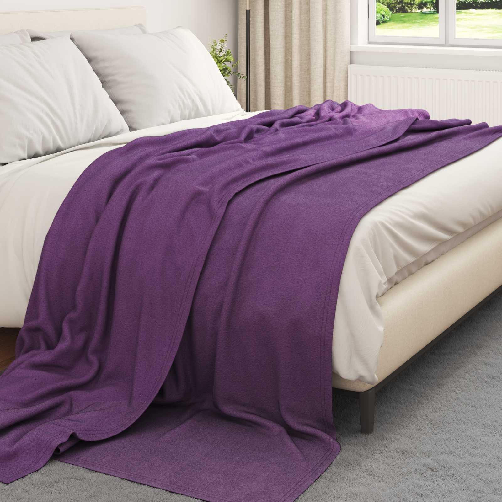 Kleden 6 pcs Paars 240 x 220 cm Fleece is nu te koop bij PeponiXL, paradijselijk wonen!