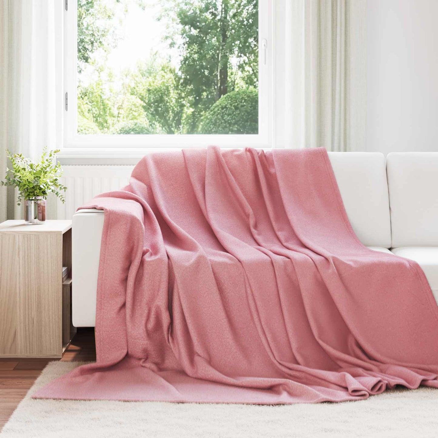 Kleden 6 pcs Roze 240 x 220 cm Fleece is nu te koop bij PeponiXL, paradijselijk wonen!