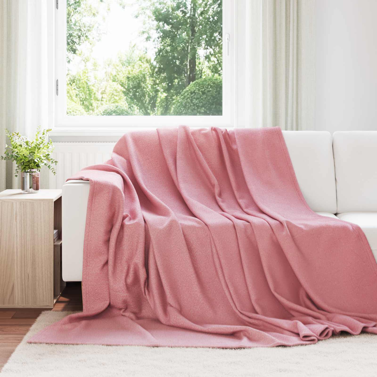 Kleden 6 pcs Roze 270 x 240 cm Fleece is nu te koop bij PeponiXL, paradijselijk wonen!