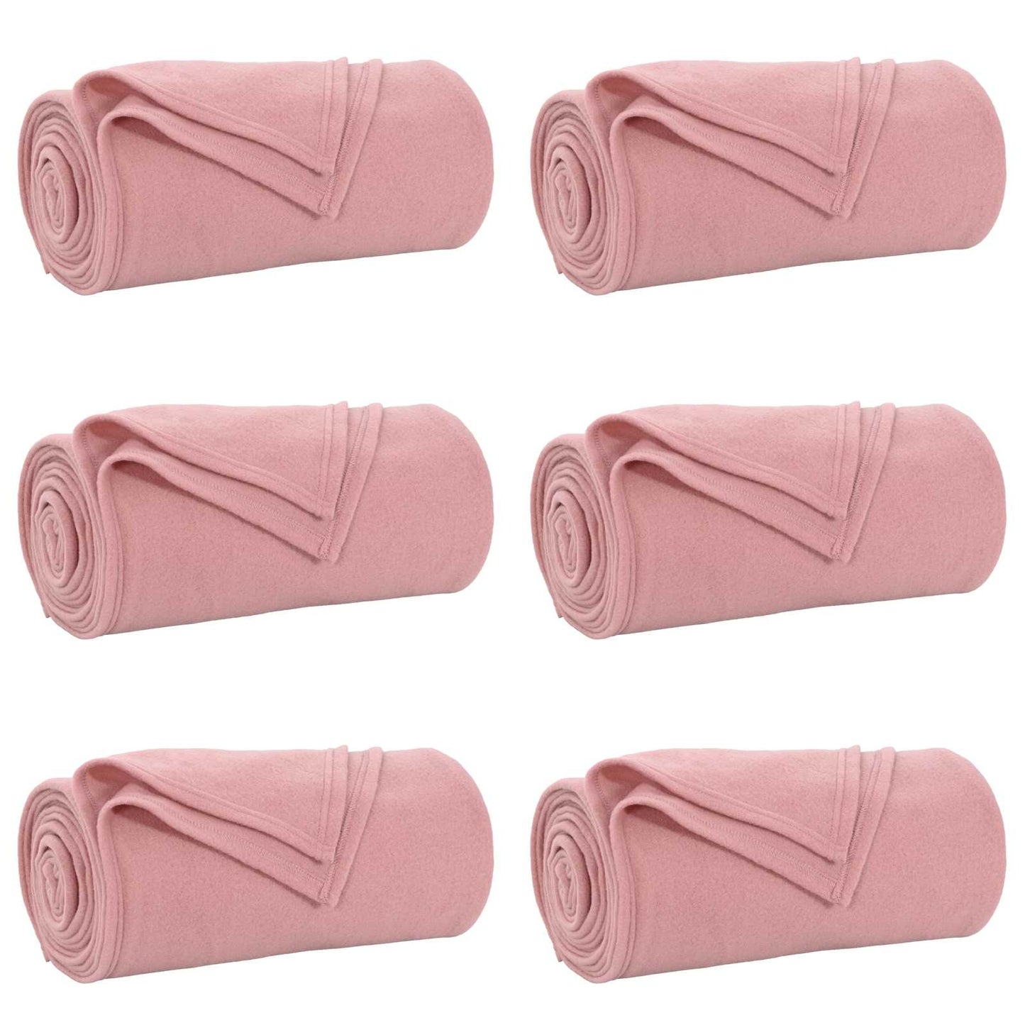 Kleden 6 pcs Roze 270 x 240 cm Fleece is nu te koop bij PeponiXL, paradijselijk wonen!