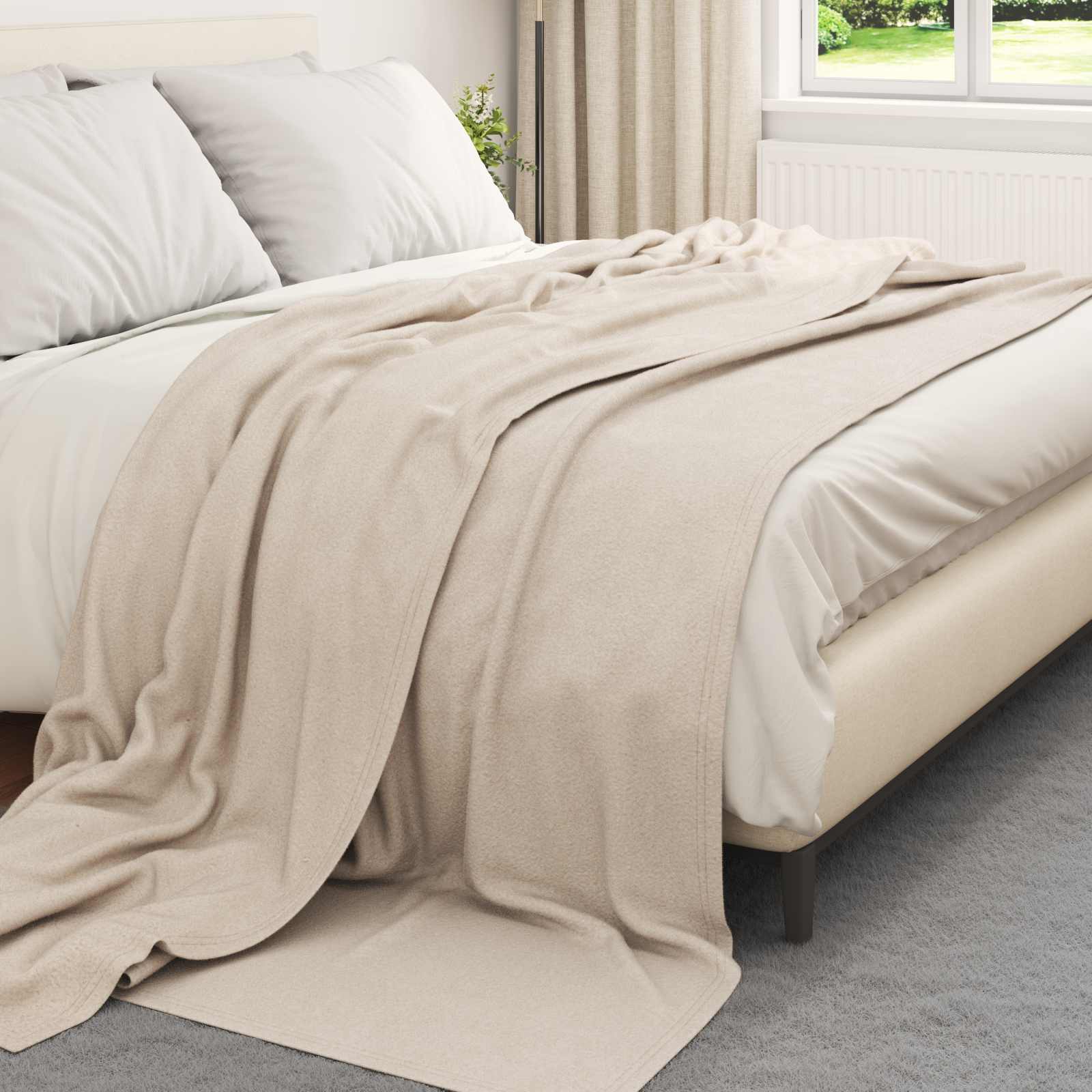 Kleden 24 pcs Beige 270 x 240 cm Fleece is nu te koop bij PeponiXL, paradijselijk wonen!