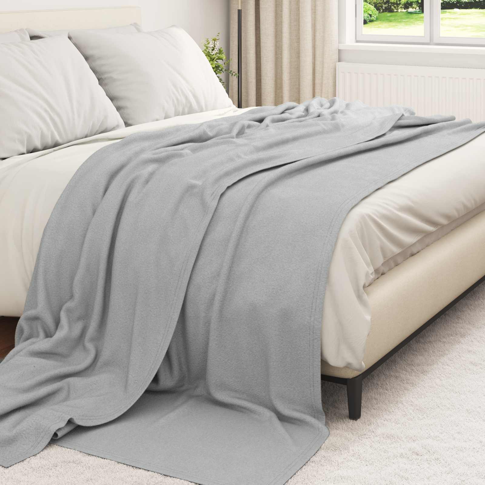 Kleden 24 pcs Grijs 240 x 220 cm Fleece is nu te koop bij PeponiXL, paradijselijk wonen!
