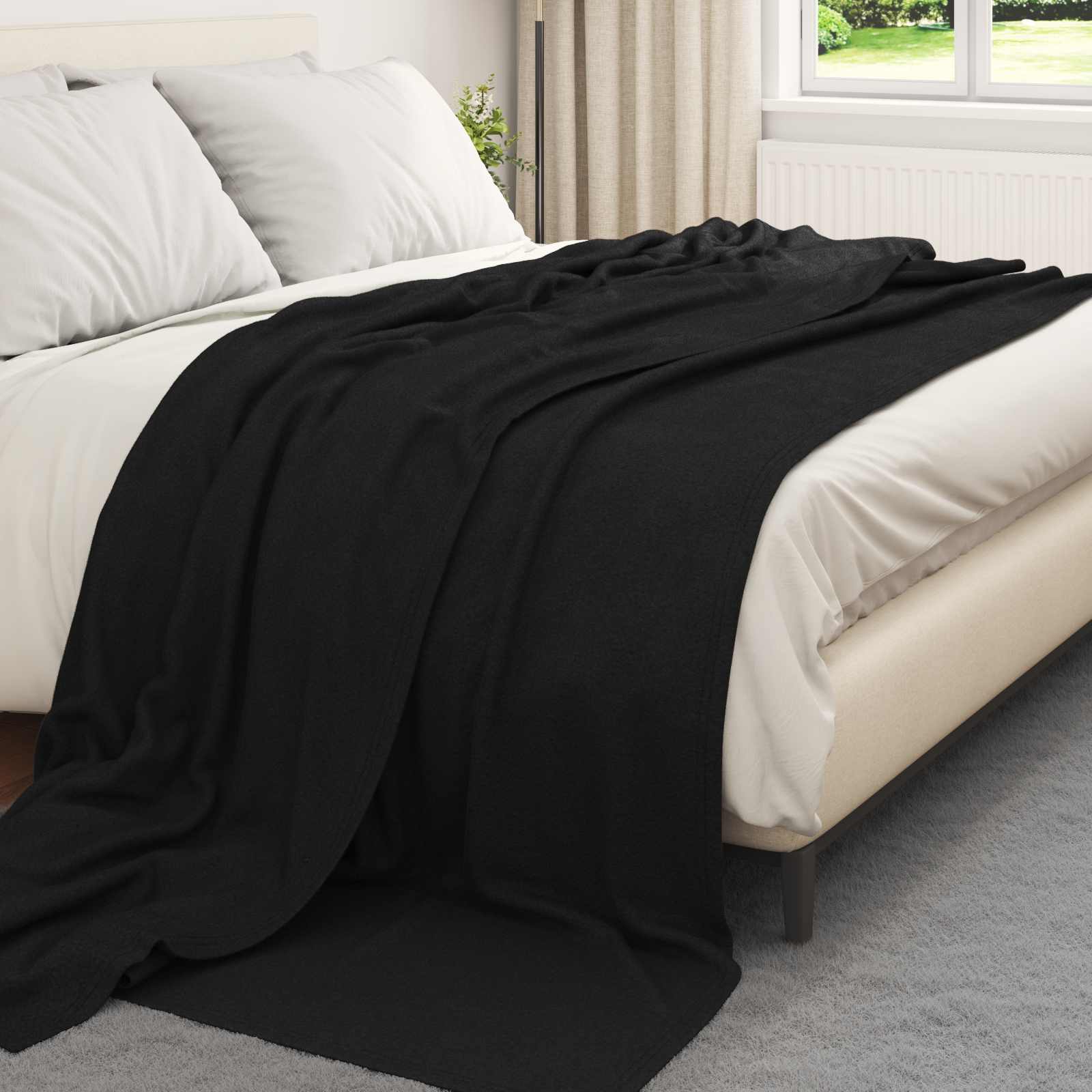 Kleden 24 pcs Zwart 240 x 220 cm Fleece is nu te koop bij PeponiXL, paradijselijk wonen!