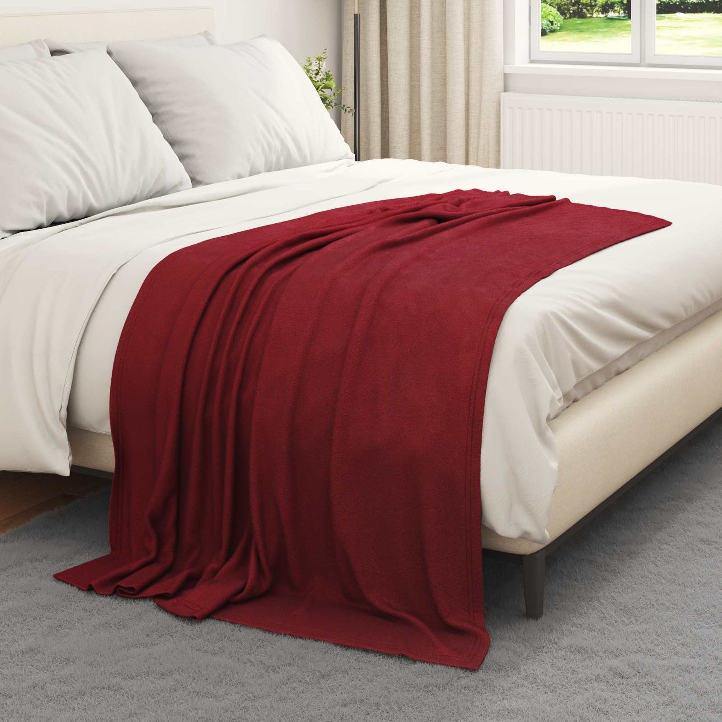 Kleden 24 pcs Bordeaux Rood 170 x 130 cm Fleece is nu te koop bij PeponiXL, paradijselijk wonen!