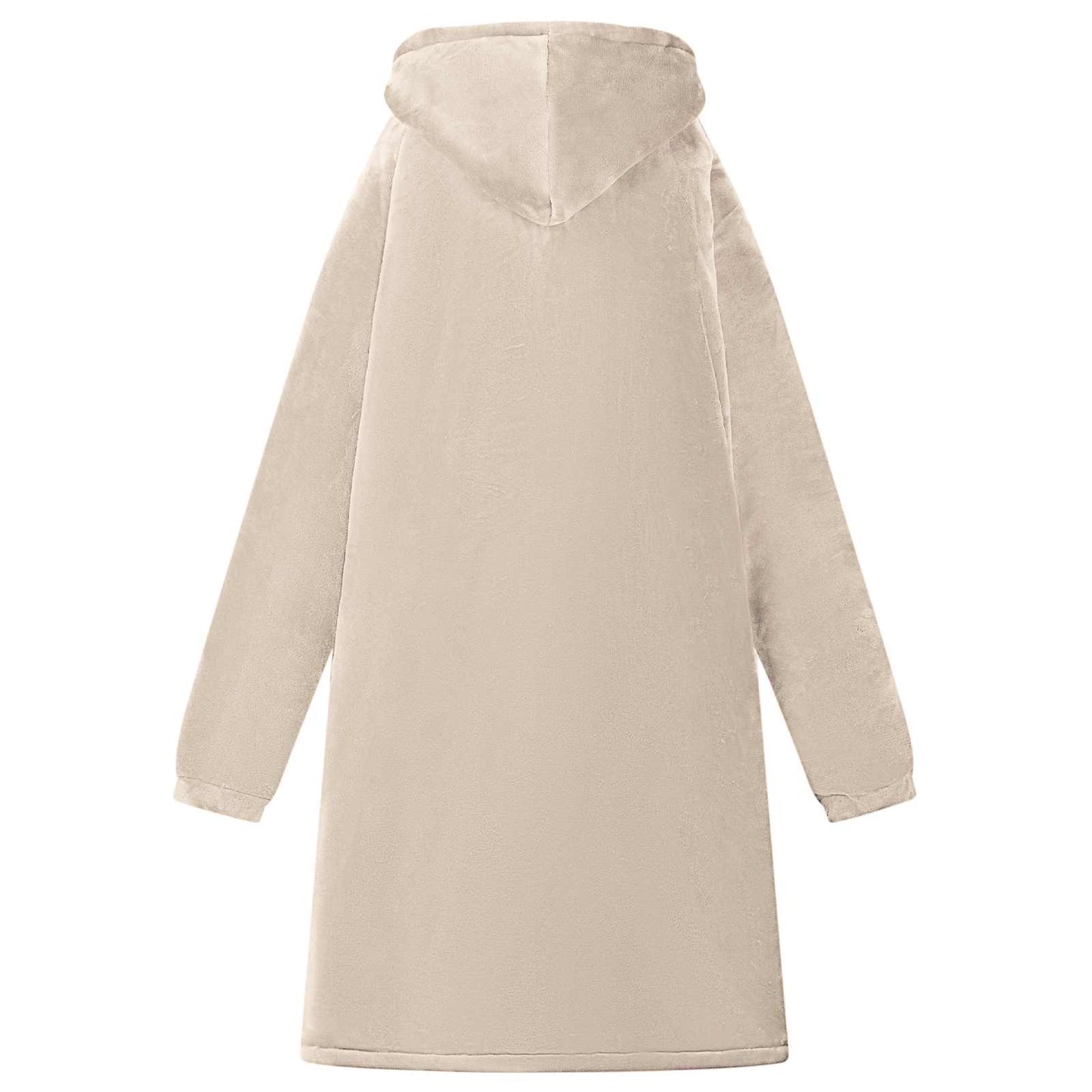 Deken hoodie Beige M Fleece en Flanel is nu te koop bij PeponiXL, paradijselijk wonen!
