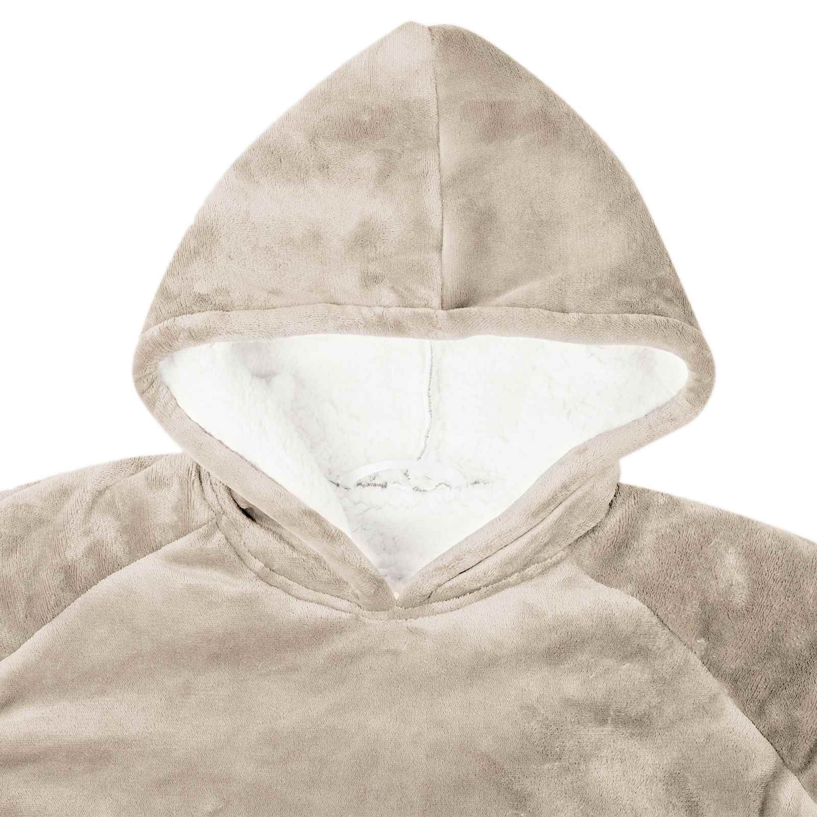 Deken hoodie Beige L Fleece en Flanel is nu te koop bij PeponiXL, paradijselijk wonen!