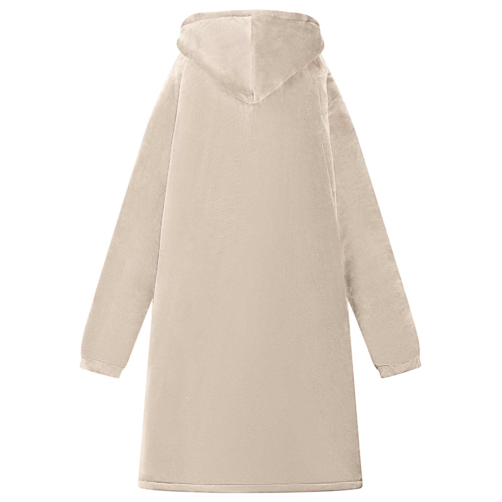 Deken hoodie Beige L Fleece en Flanel is nu te koop bij PeponiXL, paradijselijk wonen!