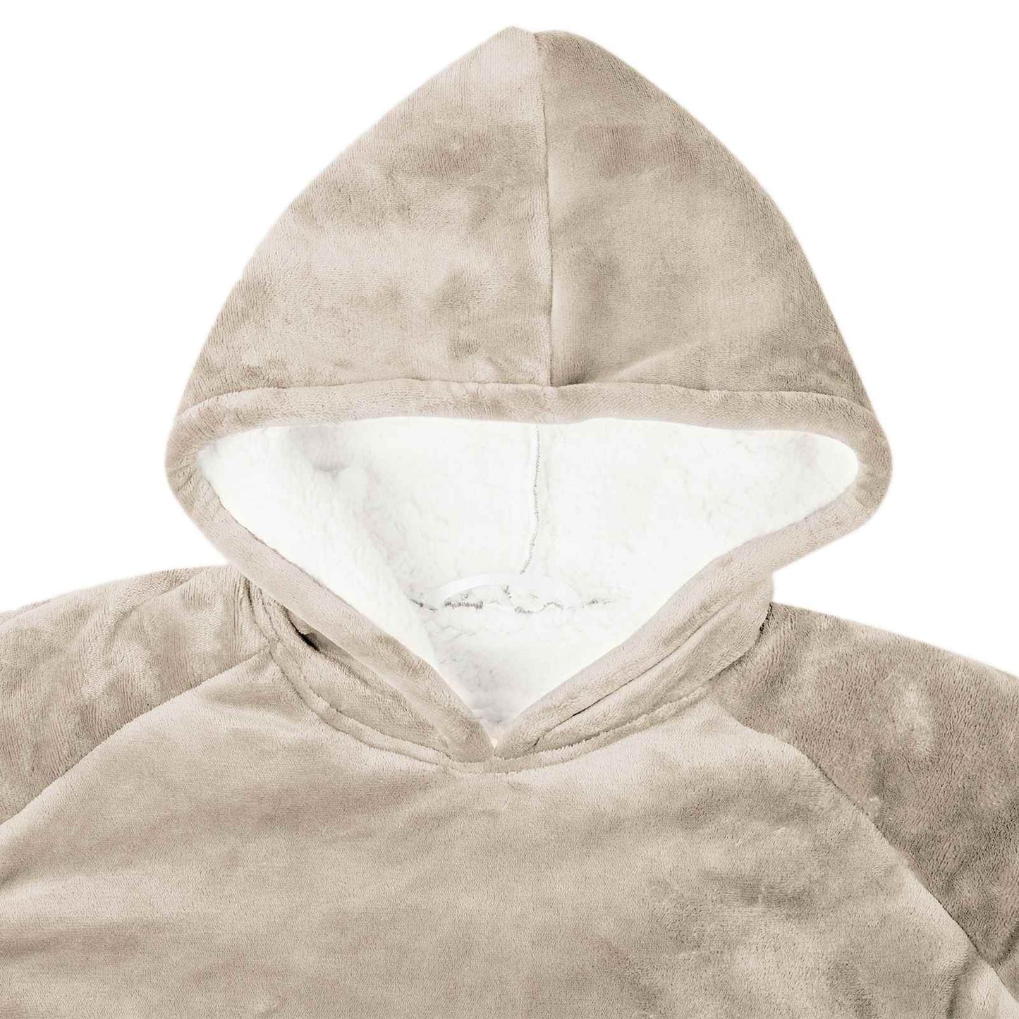 Deken hoodie Beige M Fleece en Flanel is nu te koop bij PeponiXL, paradijselijk wonen!