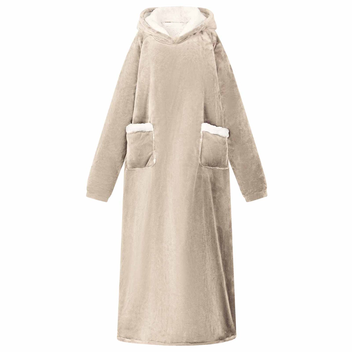 Deken hoodie Beige M Fleece en Flanel is nu te koop bij PeponiXL, paradijselijk wonen!