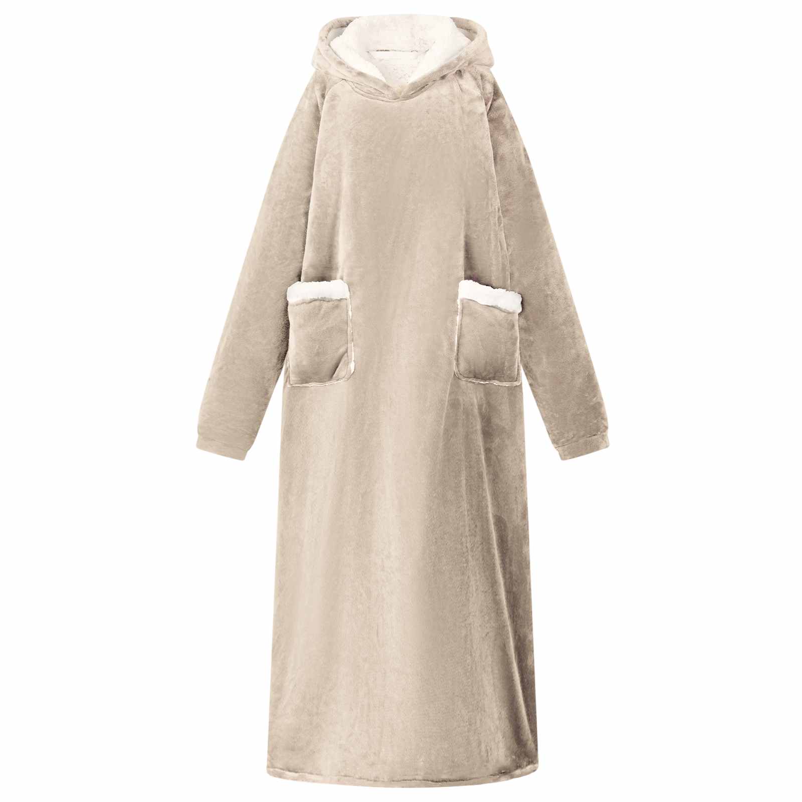 Deken hoodie Beige M Fleece en Flanel is nu te koop bij PeponiXL, paradijselijk wonen!