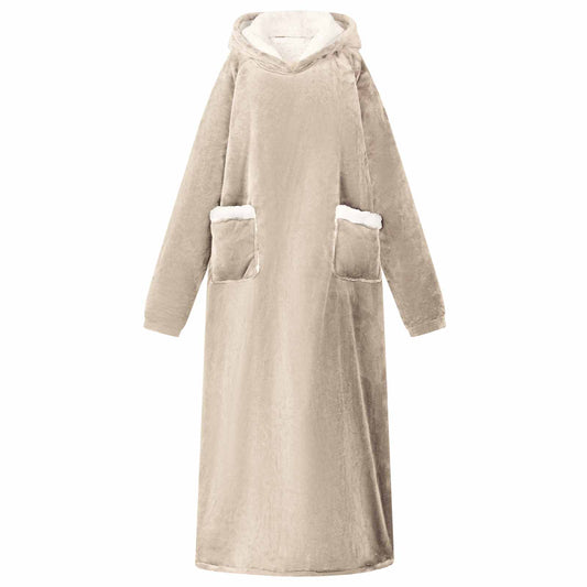 Deken hoodie Beige M Fleece en Flanel is nu te koop bij PeponiXL, paradijselijk wonen!
